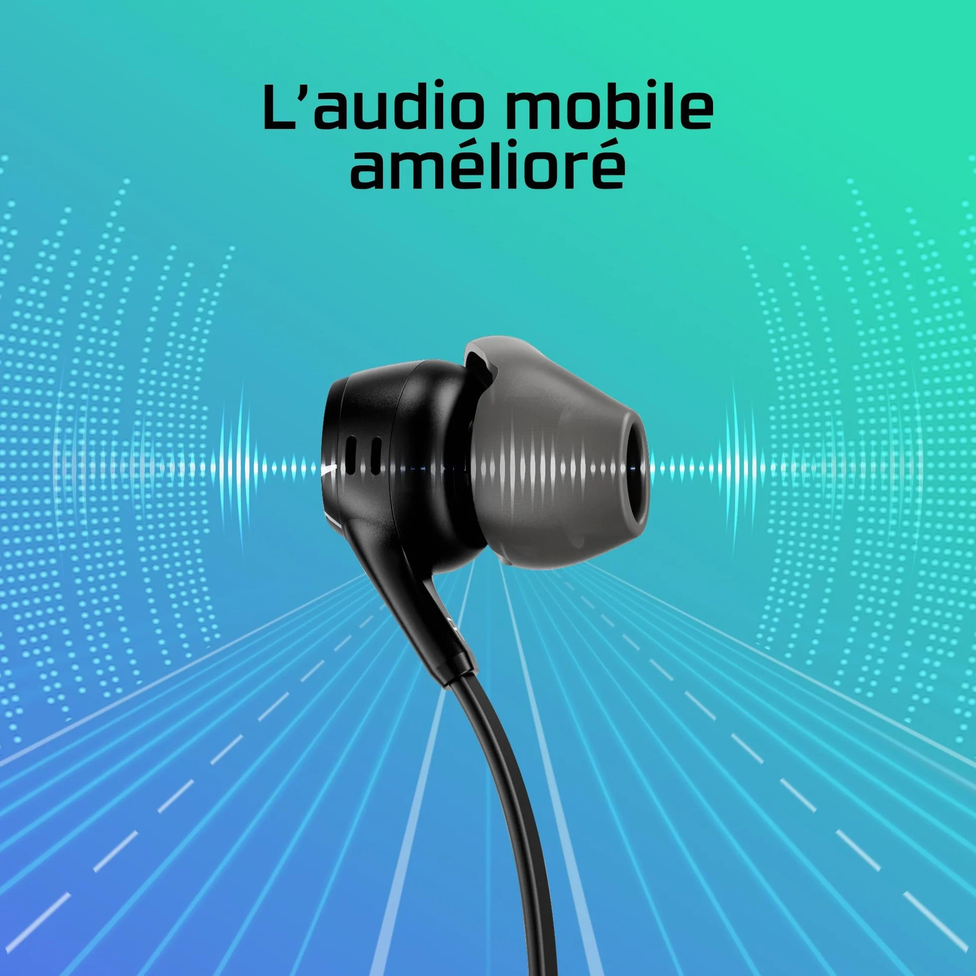 HyperX Cloud Earbuds II Écouteurs Gaming, Audio Immersif, Microphone Intégré, Prise Jack 3.5mm Coudée, Quatre Tailles d'Embouts, Pochette de Transport, Rouge