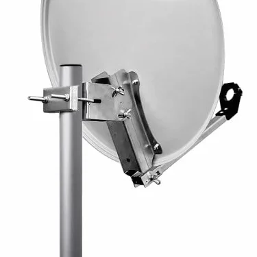 Parabole Satellite Aluminium Blanche 60cm avec Support LNB idéal Astra EUTELSAT