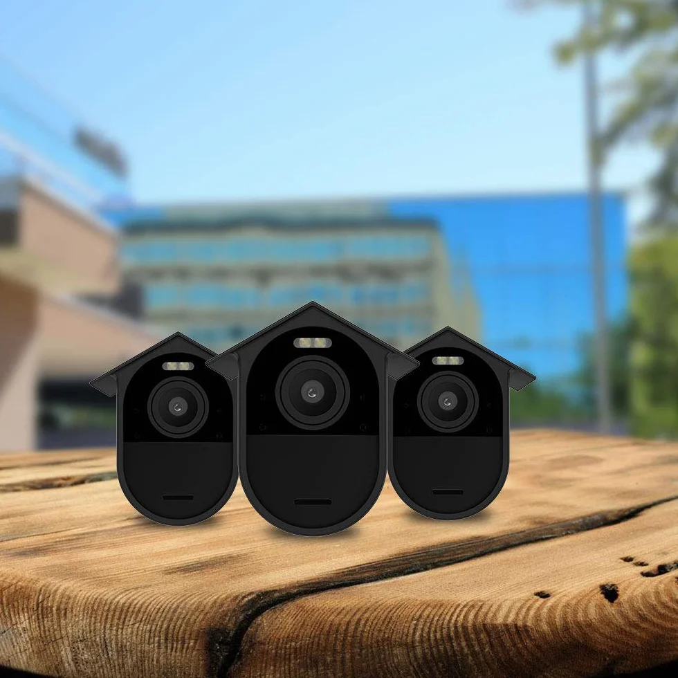 HOLACA Lot de 3 Coques en Silicone résistantes aux intempéries pour Arlo Ultra 4K Arlo Ultra 2 Arlo Pro 3, Arlo Pro 4 - Protection supplémentaire - Noir