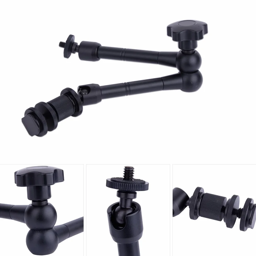 Desktop Dolly Car Mobile Slider Rail Skater 11" Articulation réglable Bras magique de friction utilisé pour appareil photo reflex numérique Photographie prise vidéo Enregistrement vidéo