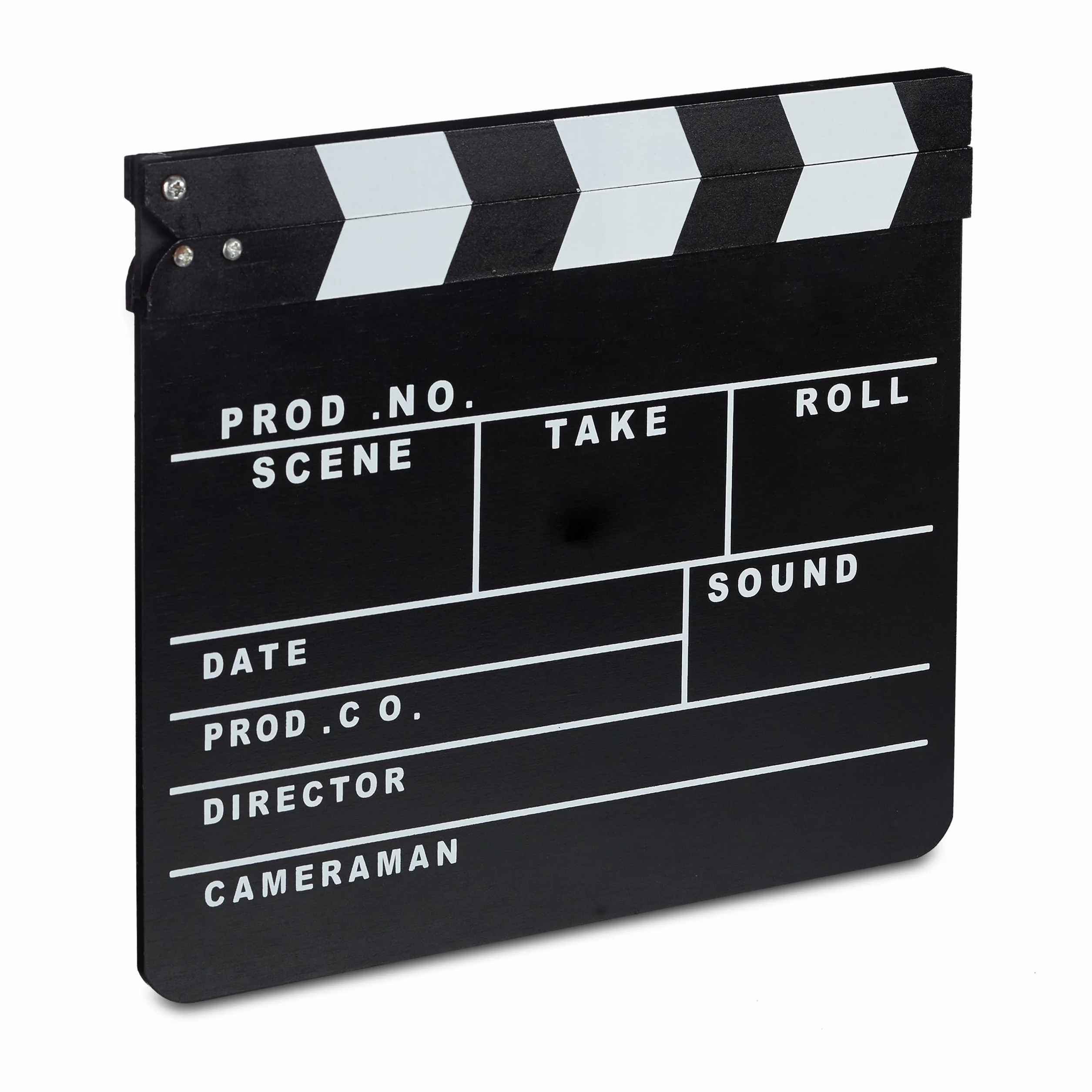 Relaxdays Clap de cinéma, Lot de 2, Hollywood, Film, clapet, Couper Les scènes, Inscription, déco, HxlxP: 26 x 30 x 30 cm, Noir