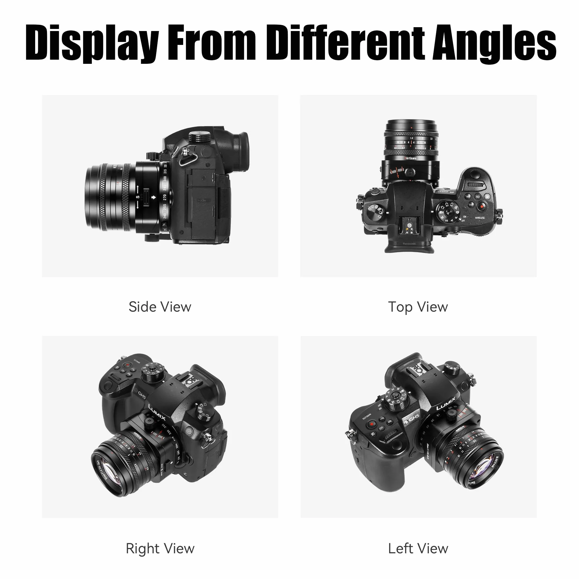 7artisans Objectif 50 mm F1.4 APS-C avec Cadre Inclinable et Compatibilité 2 en 1 pour Appareils Photo sans Miroir Sony E-Mount A6500A6300A6100A6000A5100A5000A6600NEX3NEX3NNEX5 NEX5TNEX5RNEX6NEX7.
