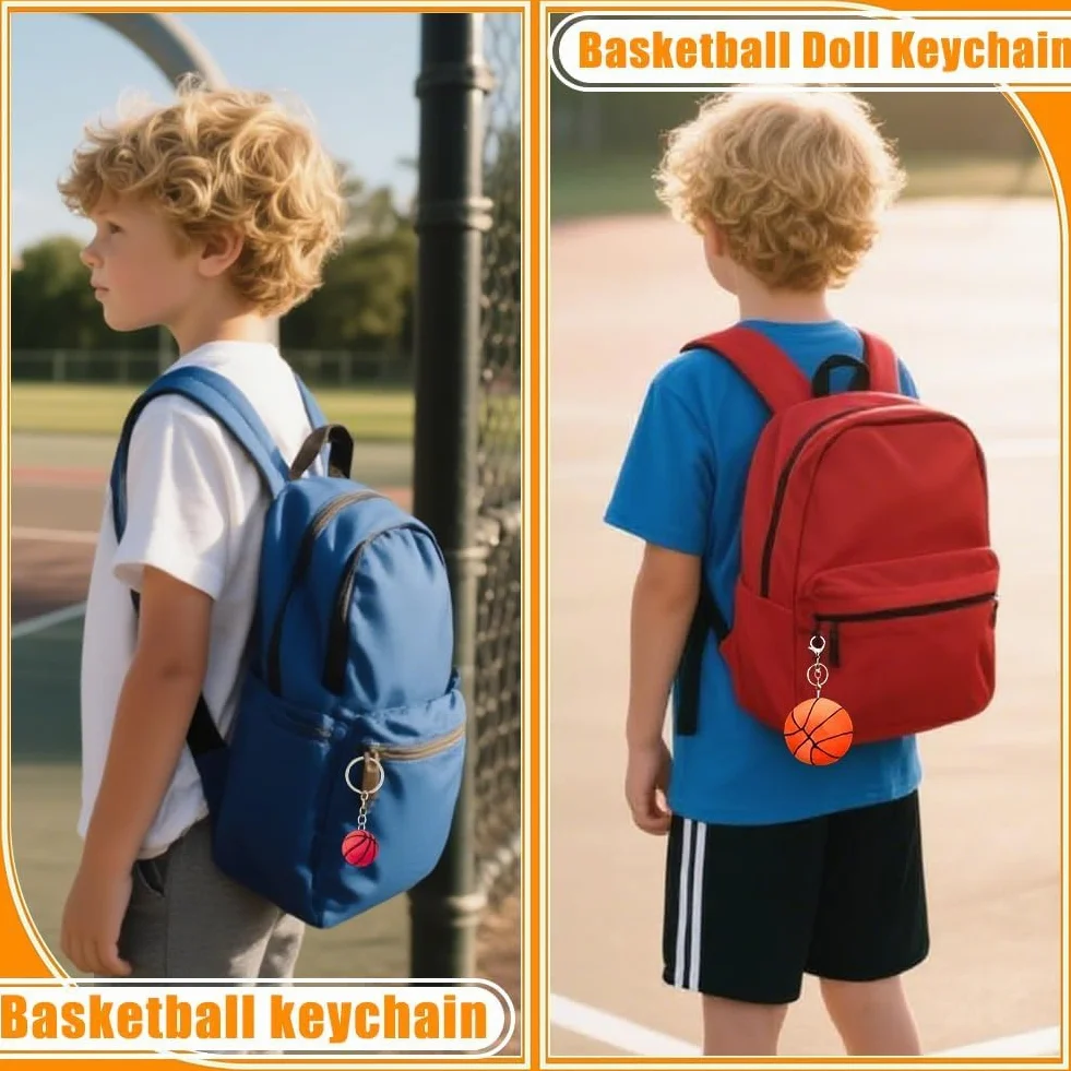 Peluche Basketball Poupée Porte-Clés Jouet Doux Cadeau Enfants