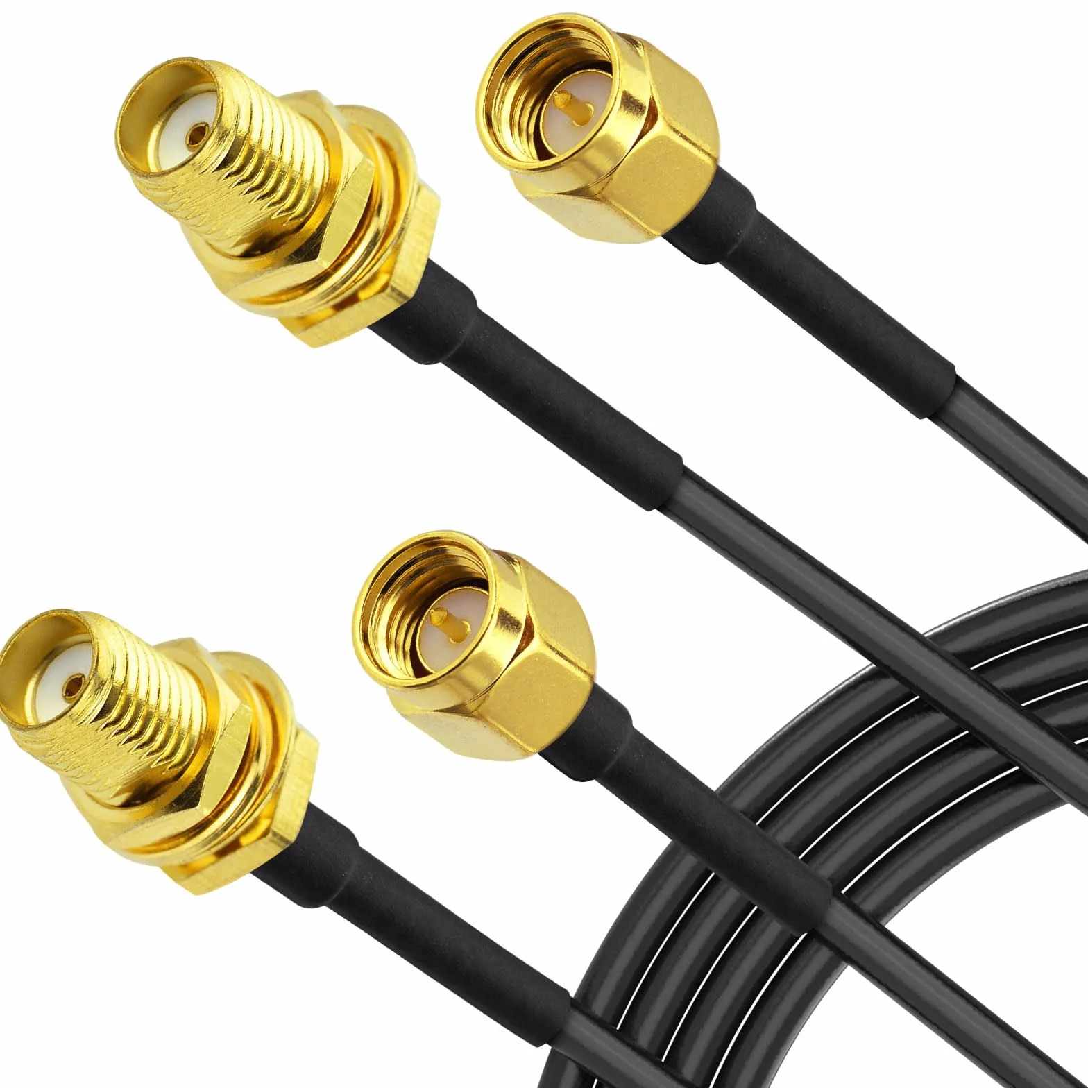 Superbat Câble Rallonge SMA RG174 3m Rallonge Antenne WIFI Mâle vers Femelle Câble d'Extension SMA RF 50Ohm pour 4G LTE, Routeur, Antenne WIFI/GPS/4G, Modem 5G, Radio Ham, SDR, etc(2 pièces)