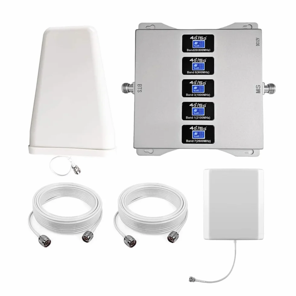 Amplificateur 4G Amplificateur Reseau Mobile 5 Bandes | Améliorez Votre 2G/3G/4G/partie 5G