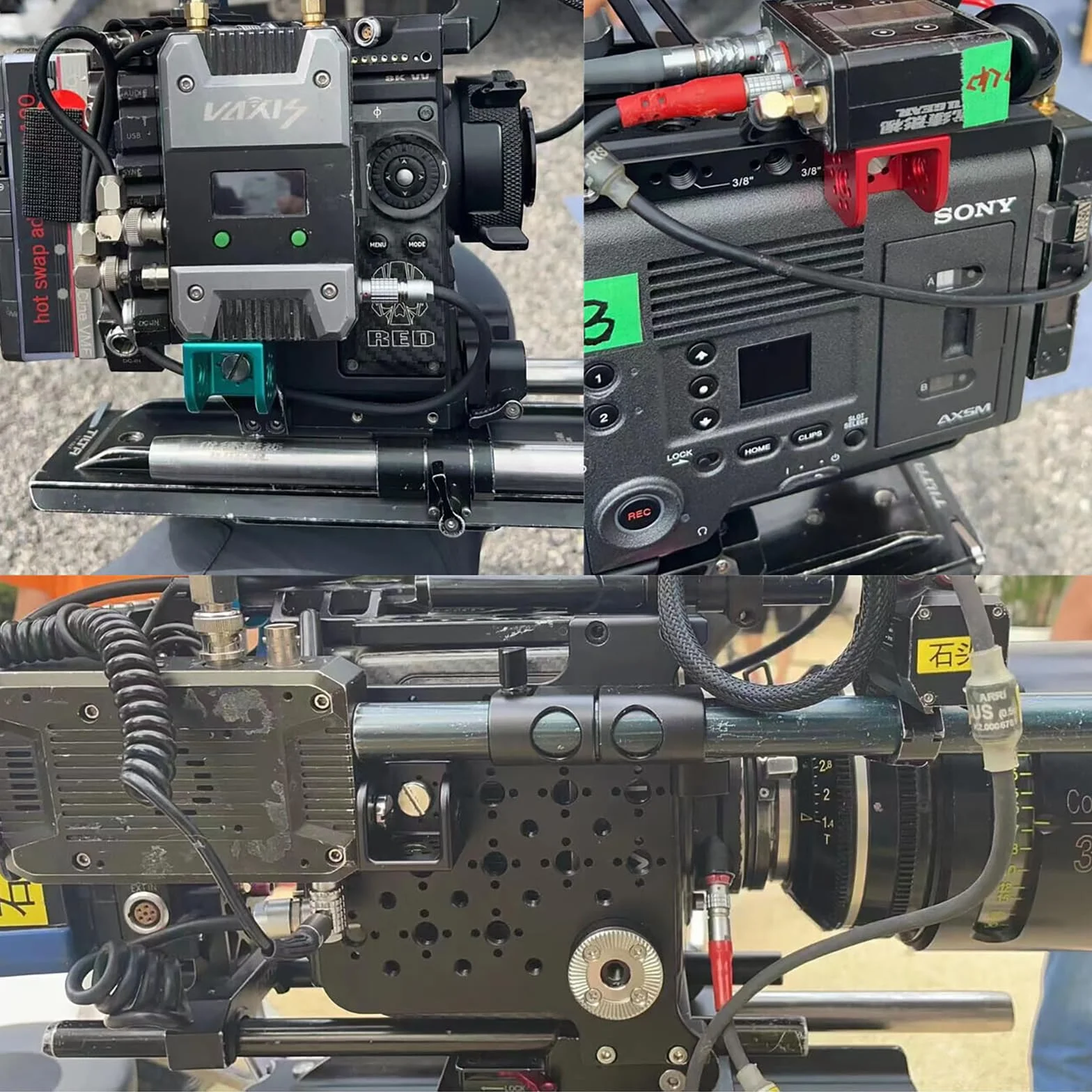 HangTon Bloc 3/8" Filetage Support Verrouillage Montage Adaptateur pour ARRI Sony RED Caméra Objectif Moteur Teradek Sans Fil Noir