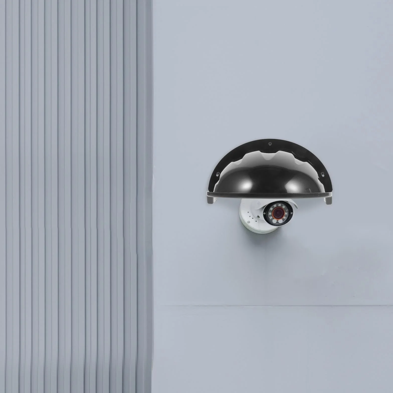 Cache-caméra Résistant à la Déformation de Sécurité Extérieur en ABS Noir, Protection Pluie et Soleil, Résistant la Déformation, Design Simple et Élégant pour Système de Caméra