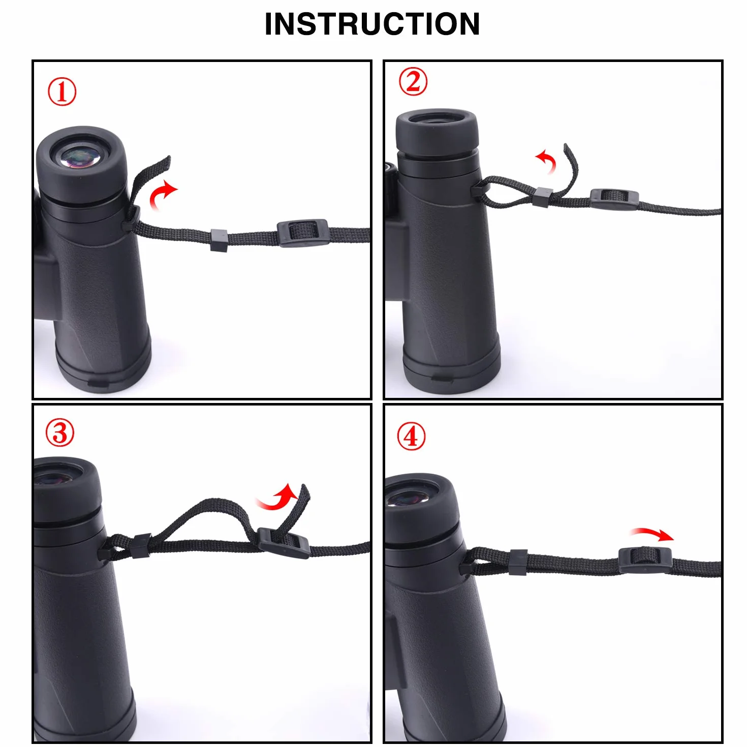 sangle- attache jumelles ou camera - Noir