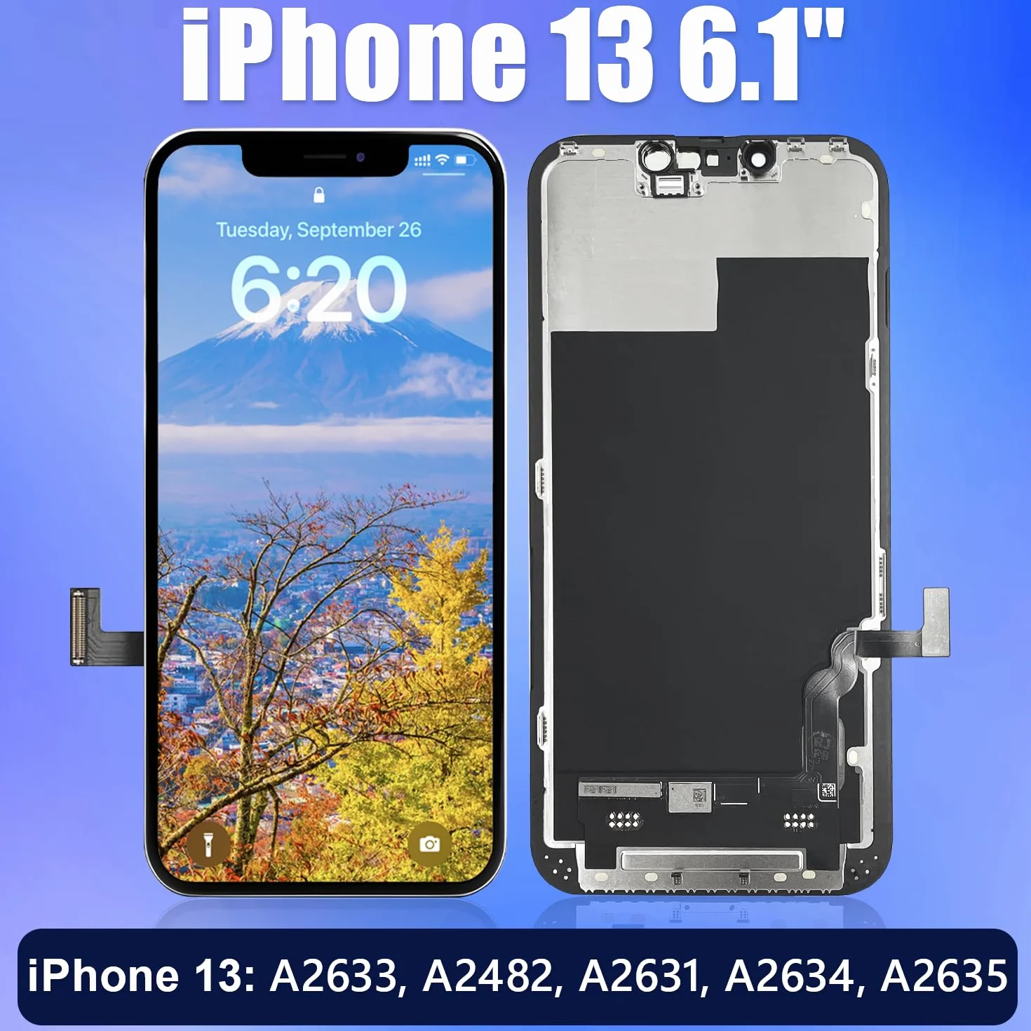 Écran pour iPhone 13 6,1" Full HD LCD Retina Tactile Cadre Assemblage