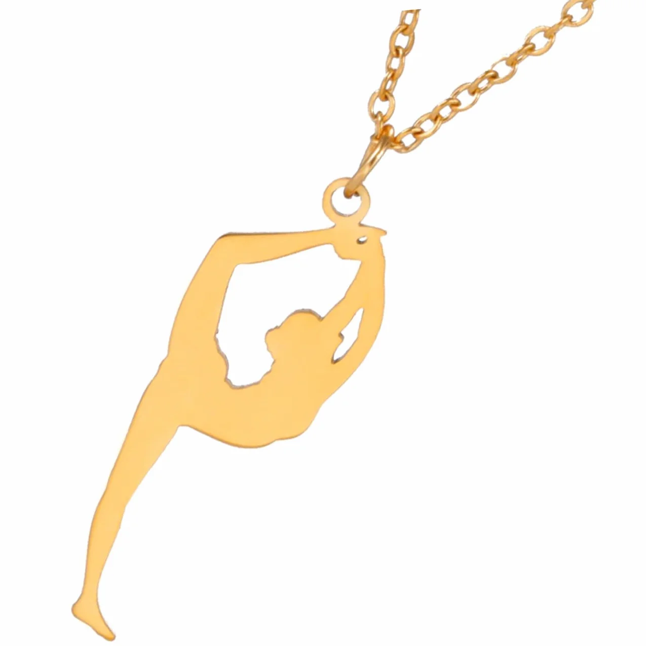 YARNOW collier en or chaîne de cou créative collier pendentif femme bijoux de cou Acier inoxydable Golden