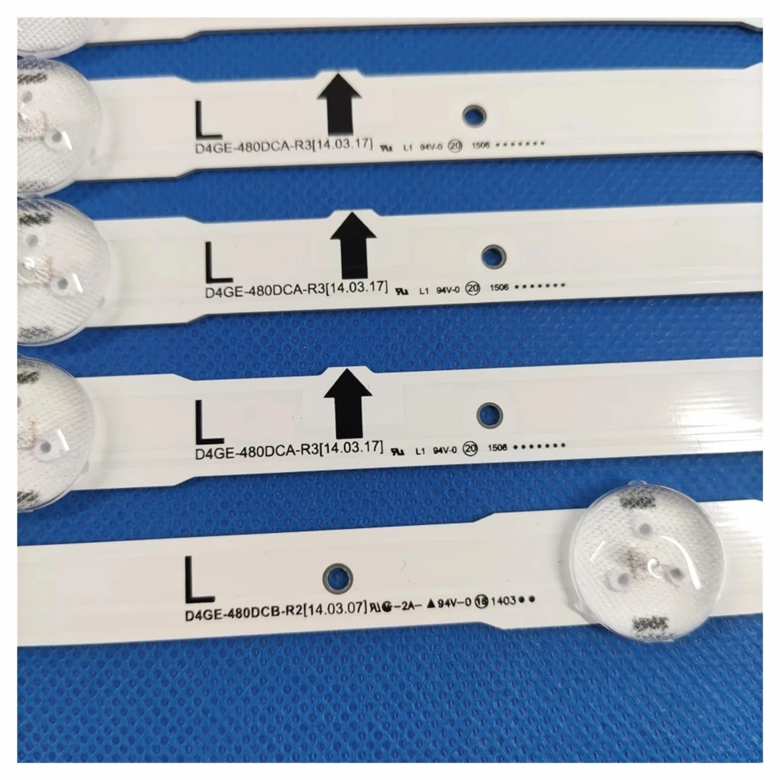 Bande de rétroéclairage LED for modèles UE48H6640, UE48H6650, UE48J5600AK, UE48J5500AW, UE48J6200, UE48J6202AK, UE48H6200AK, 2014SVS48F_3228, D4GE-480DCA-R2