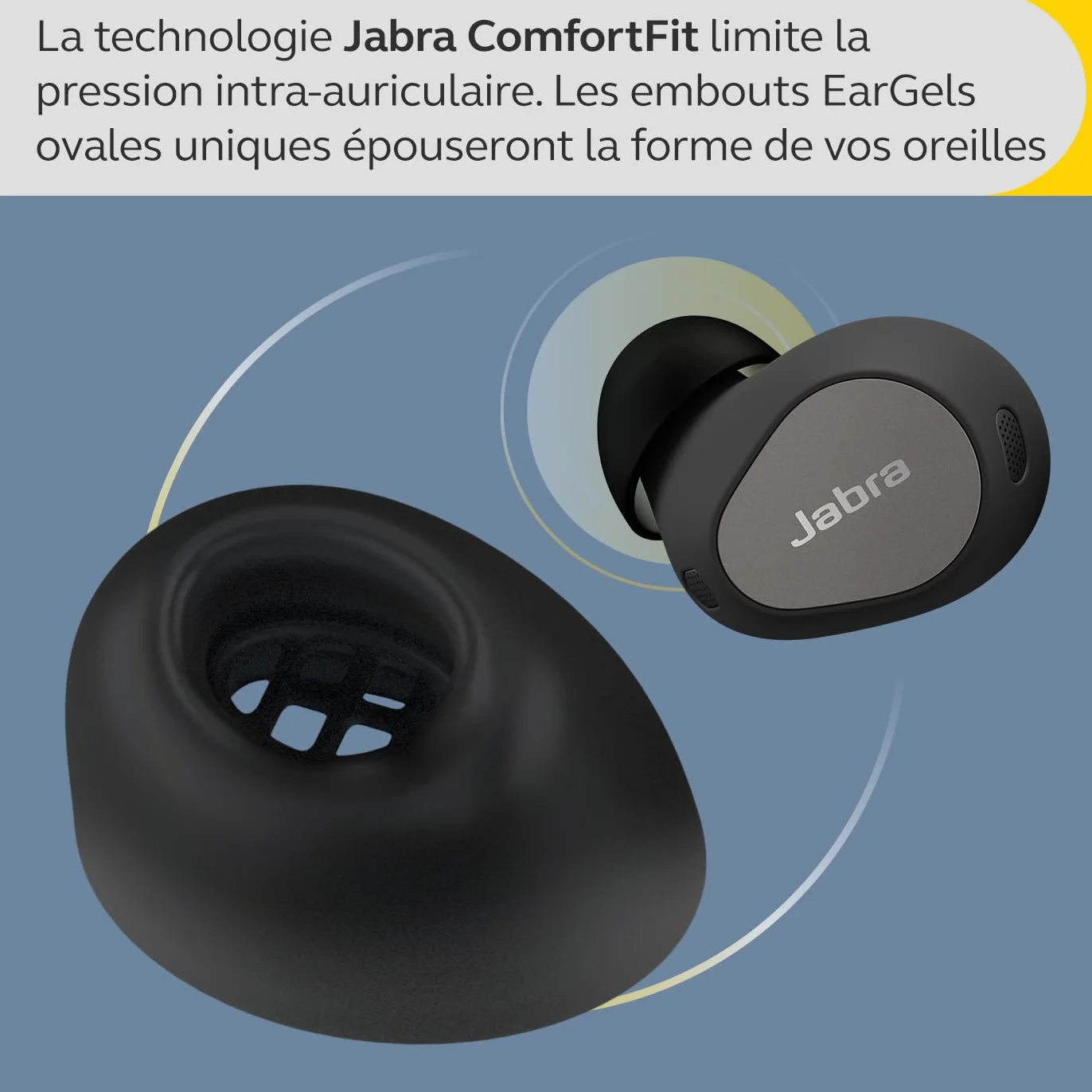 Jabra Elite 10 - Écouteurs sans Fil Bluetooth Intra-Auriculaires - Technologie Advanced Active Noise Cancellation - 6 Microphones intégrés, Son Dolby Atmos - Noir Titanium