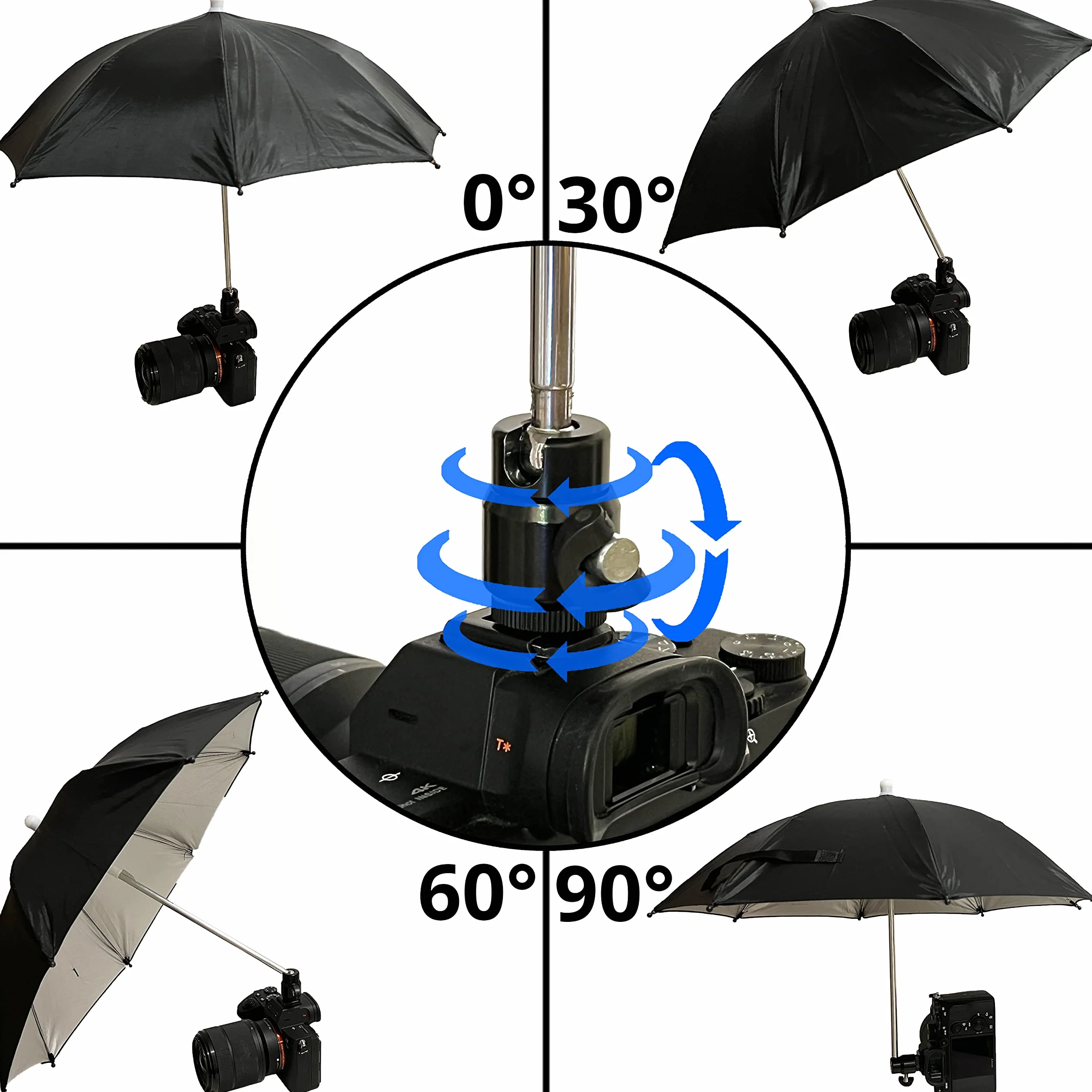 Hot Shoe Parapluie, protège l'appareil Photo de la Pluie, du d'oiseau, de la lumière du Soleil, de la Neige