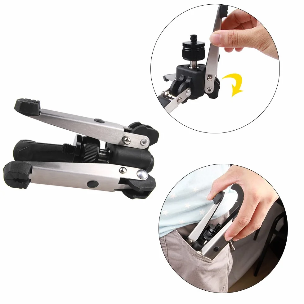 Andoer Support Universel à Trois Pieds pour Appareil Photo Reflex numérique avec Filetage 3/8"