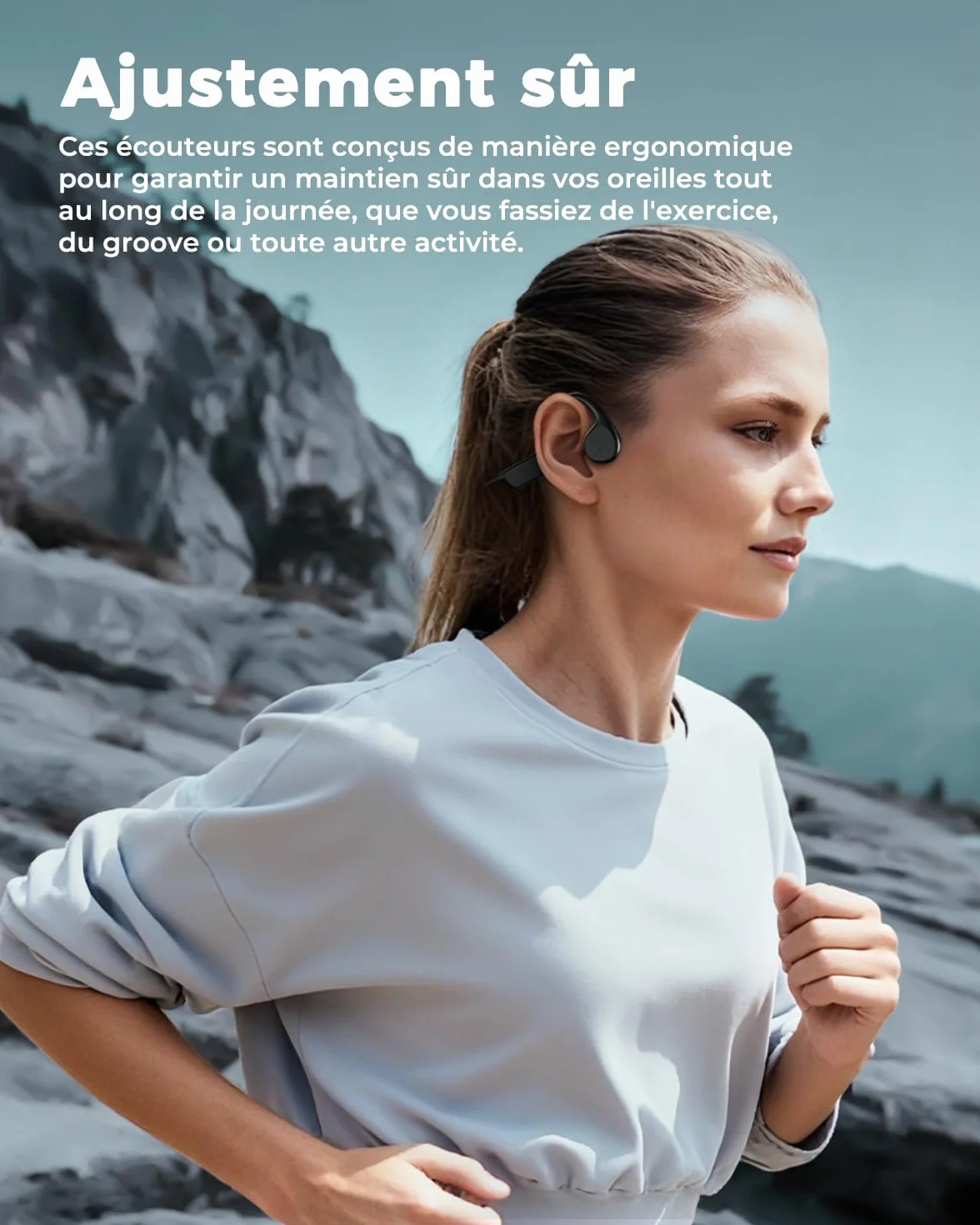 Casque Conduction Osseuse Bluetooth 5.4, Mémoire MP3 32G Intégrée, Lecteur MP3 Étanche IPX8, 10 Heures de Jeu, Écouteur Natation sans Fil pour la Natation, Sport