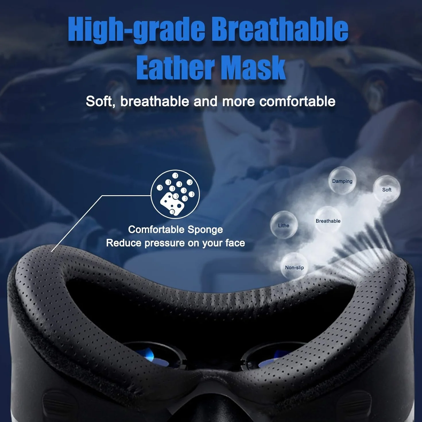 Casque VR, Casque Réalité 3D Virtuelle, Qualité d'image 2K HD & Lumière Anti-Bleue-Casque de Réalité Virtuelle pour Jeux et Films,Casque VR Compatible avec Android & iOS Phone (Noir)