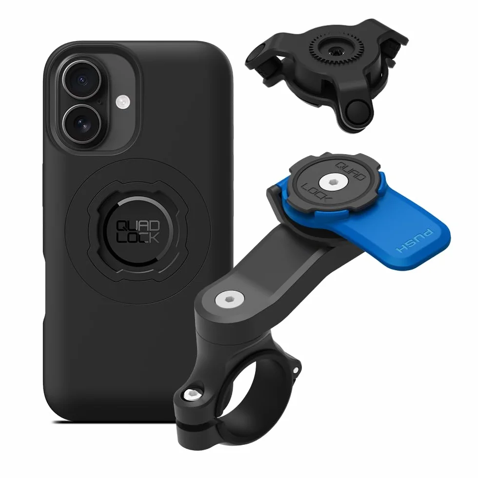 Quad Lock Support Téléphone Guidon Moto Amortisseur Vibrations Coque MAG iPhone 16