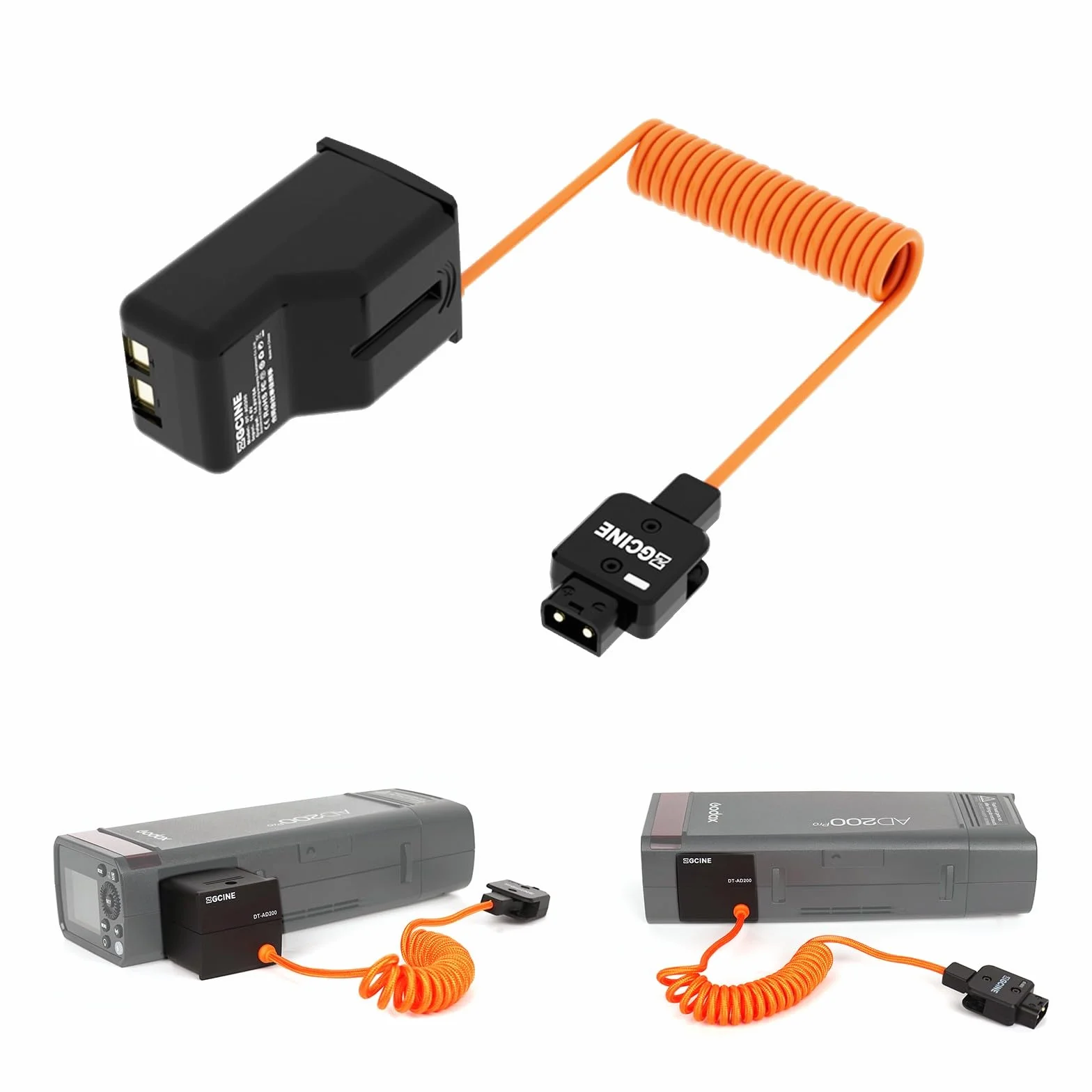 ZGCINE DT-AD200 Batterie factice pour Godox AD200/AD200 Pro/AD300 Pro/AD200 Pro II - Longueur:60CM/23.5inch