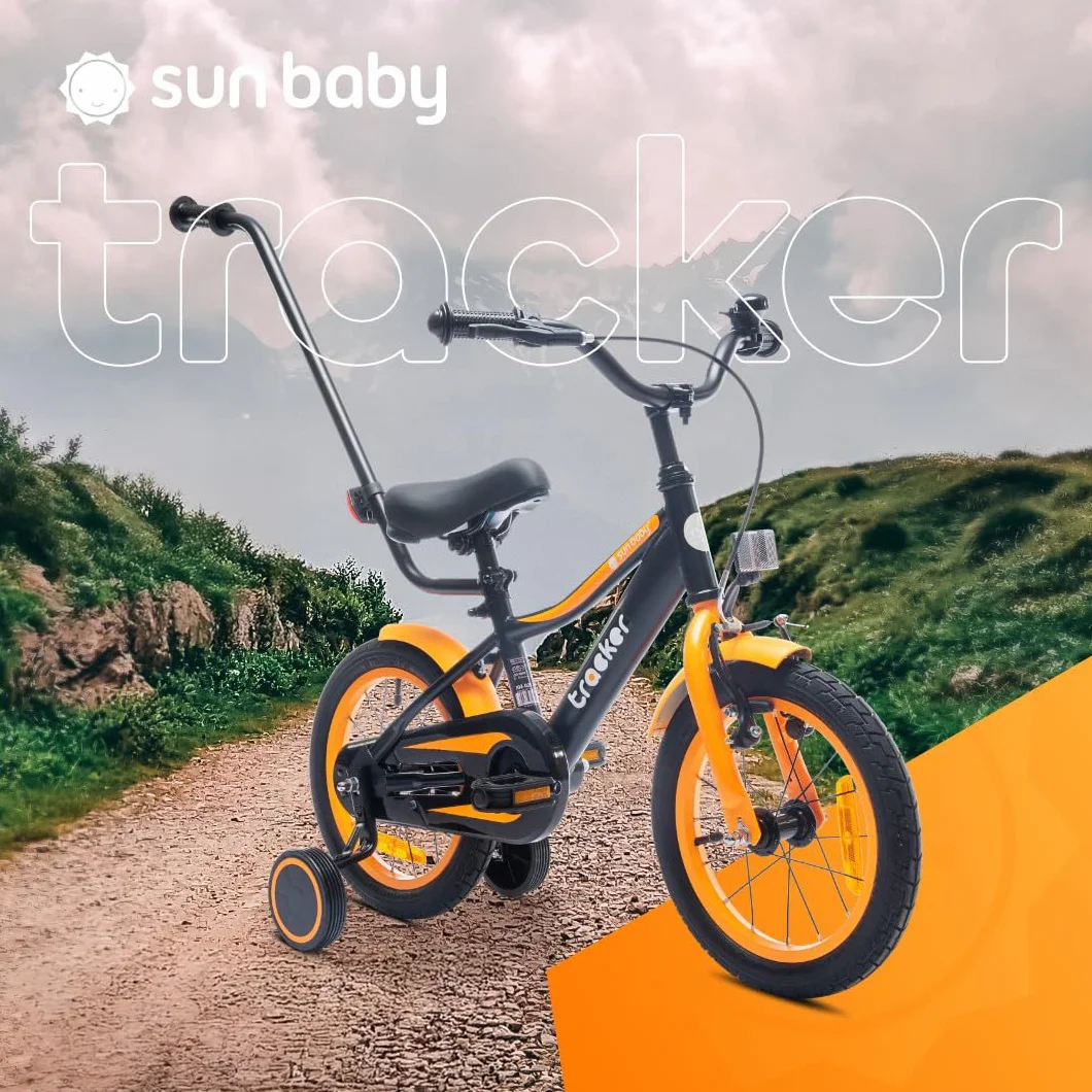 Sun Baby Tracker Vélo Enfant 14/16 Pouces Barre Poussée Réglage Hauteur Siège