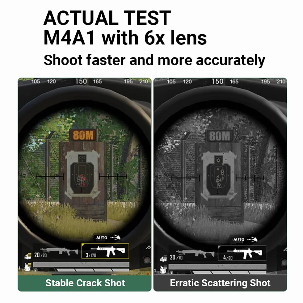 Contrôleur de Jeu Gachette Mobile, Tir Rapide Clic à Haute Fréquence Automatique 5 Niveaux, L1R1 Déclencheur Trigger Tirer Téléphone Portable Gamepad Joystick pour PUBG Android et iOS