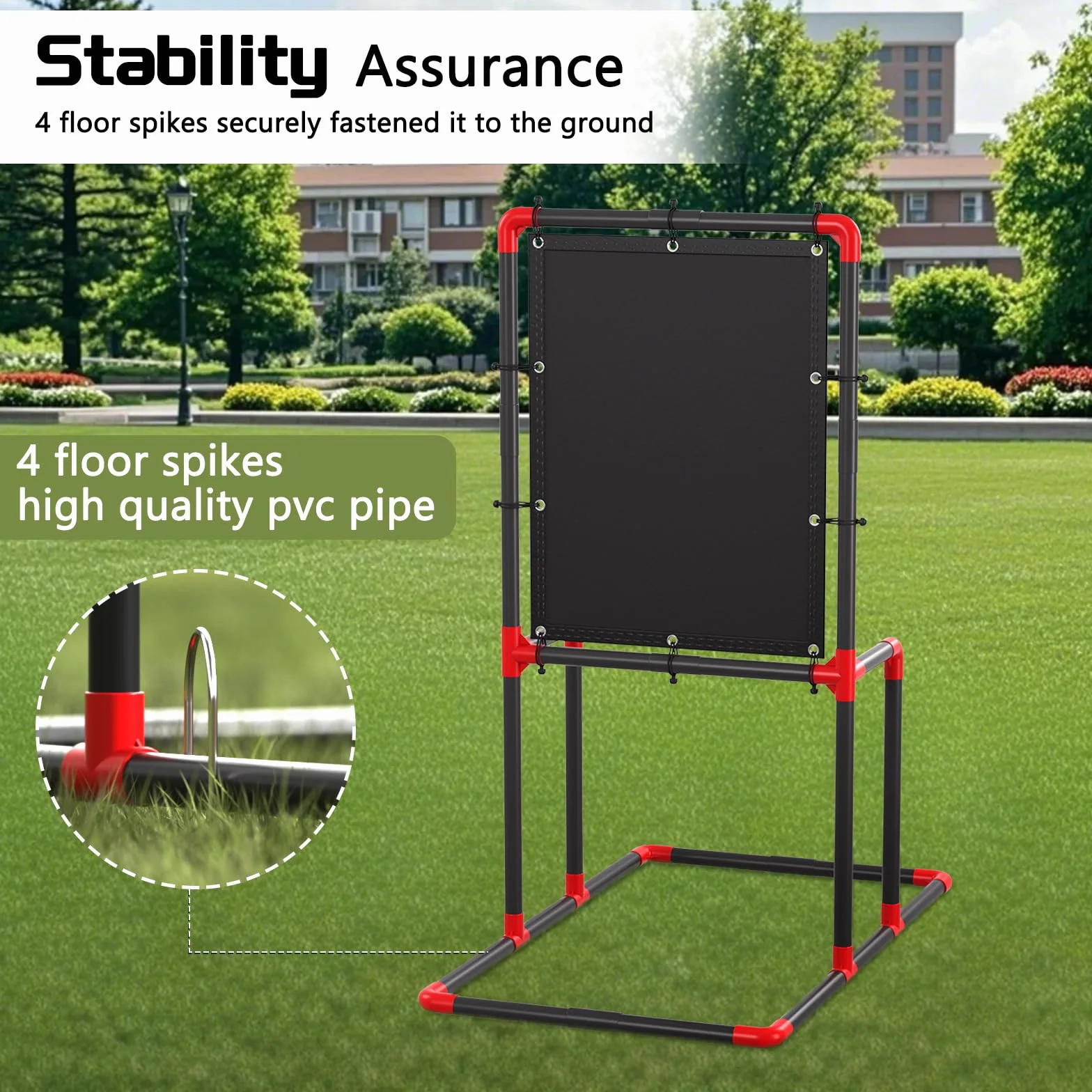 Wiffle Zone cible de baseball hauteur réglable 114-124 cm portable entraînement enfants adultes assemblage facile
