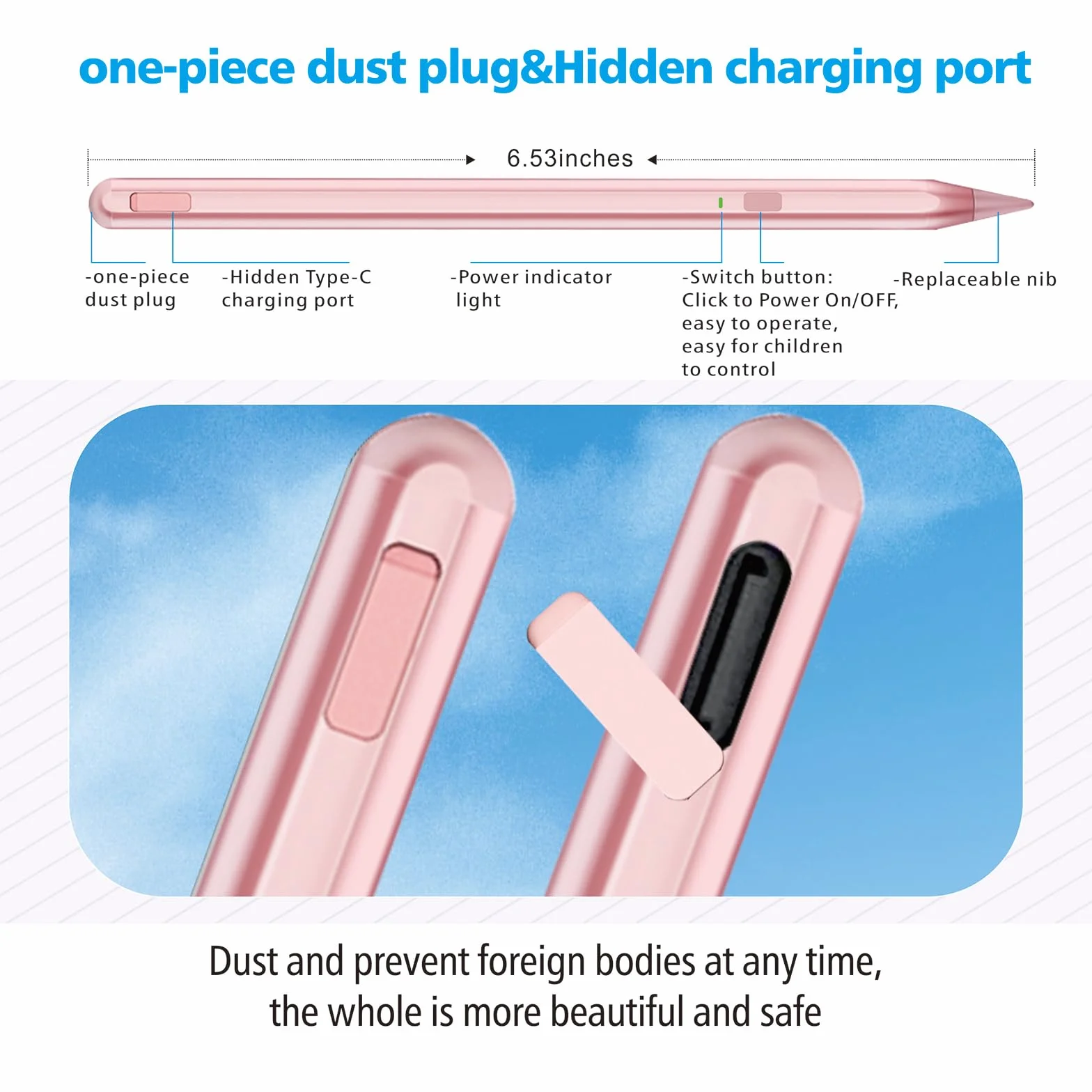 Stylet Milikilo pour iPad 11e A16 2025 9e 10e Gén, Rejet Paume, Sensibilité Inclinaison, Stylo iPad 6/7/8/9/10 Pro 11" 12,9" Air 3/4/5