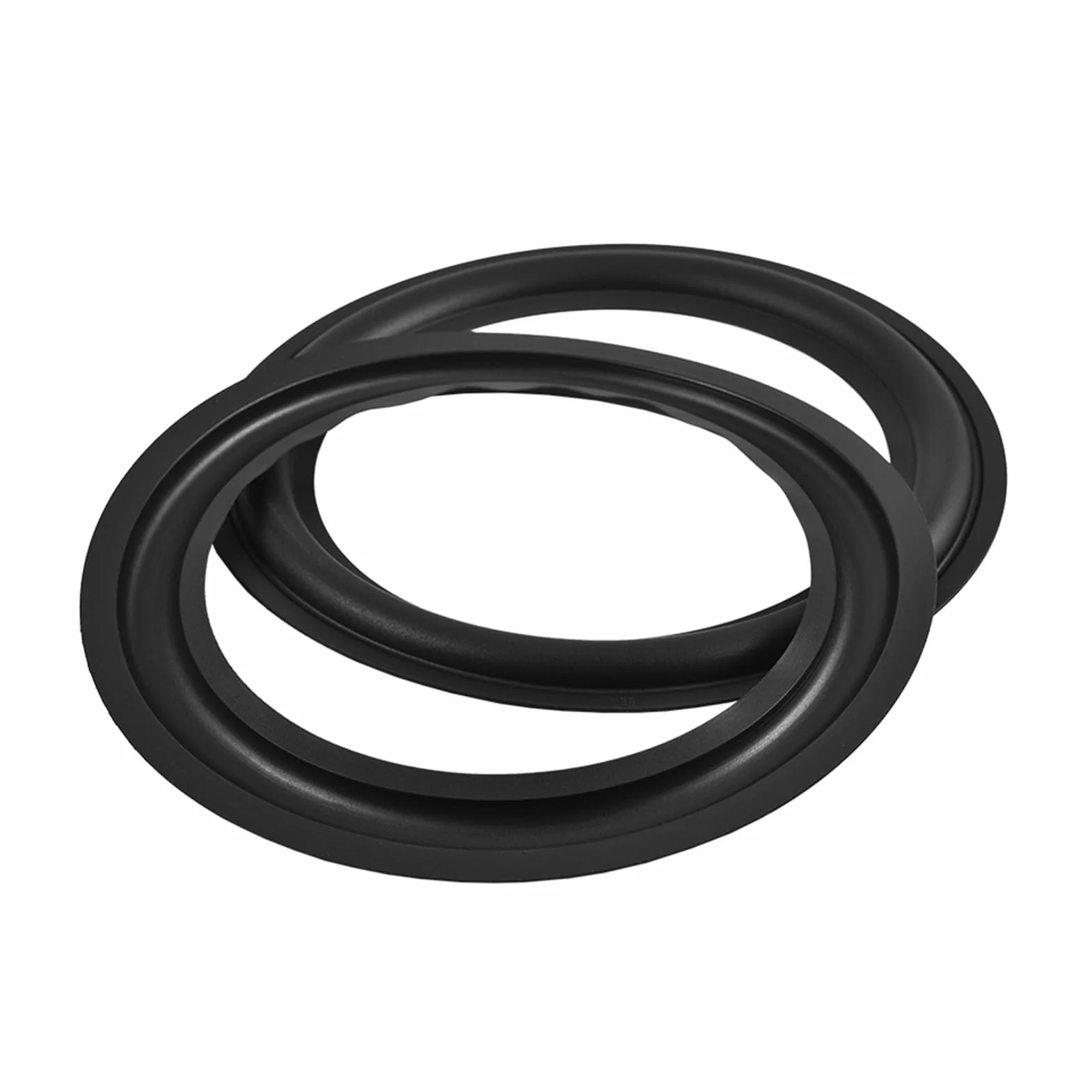 Demeras 2 pièces 8 Pouces Haut Parleur en Caoutchouc Surround Mousse Bord ent Anneaux pièces de Rechange pour Haut Parleur pièces de réparation