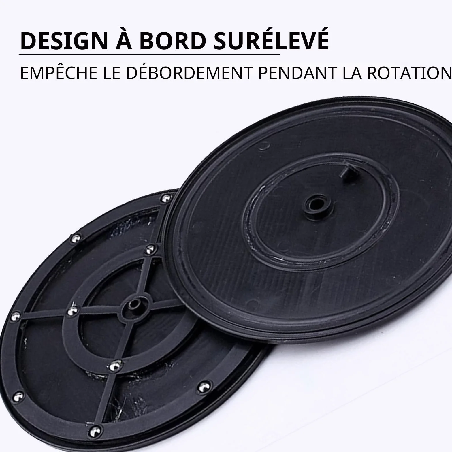 Plateau Tournant,Tourne-Disque Rotatif Rotatif à 360 Degré Plateau Pivotant TV,Degrés avec Roulements à Billes en Acier, Charge15 kg, Idéal pour TV, Artisanat, Présentoirs, 20 cm de Diamètre
