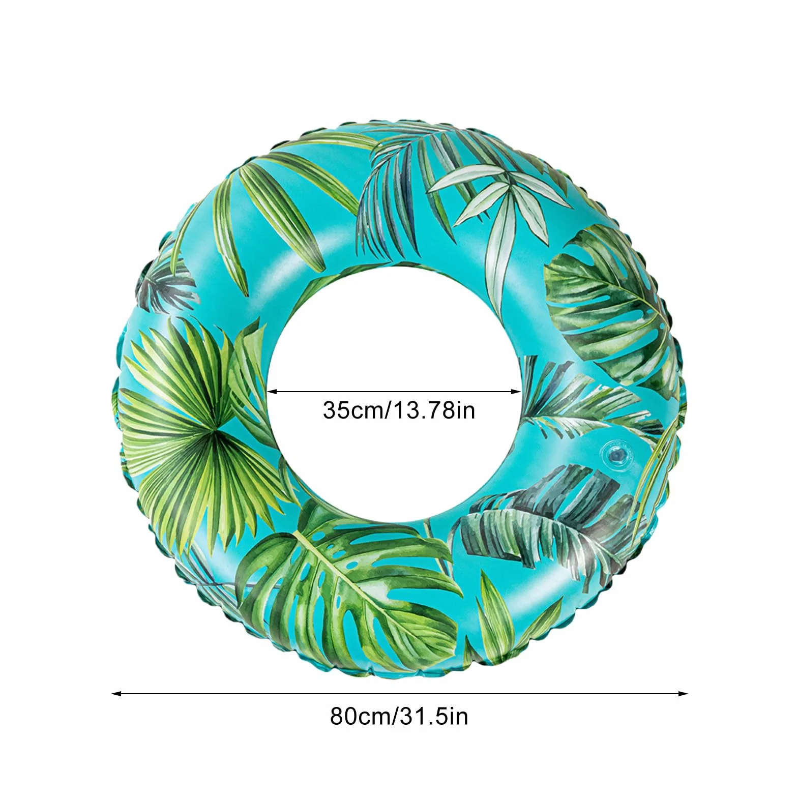 Inflatable Pool Tubes, Floating Swim Rings, Beach Floats, PVC, Green/Red Leaf