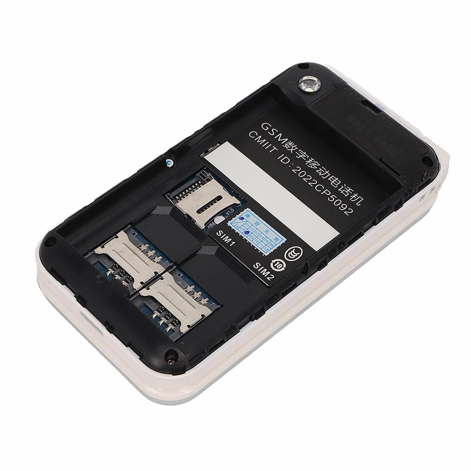 Téléphone à Clapet N509 2G Double SIM 2,4 Pouces 6800 mAh Grandes Touches Prise UE