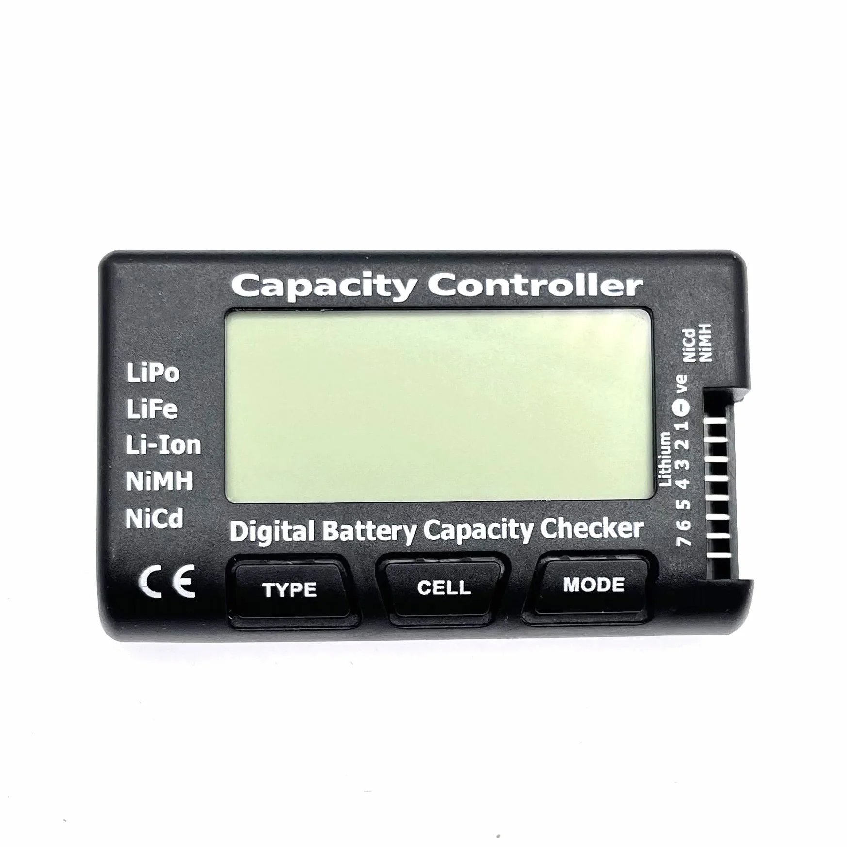 JZK Cellmeter-7 Petit compteur de batterie, testeur numérique de capacité de batterie, testeur de tension de batterie pour LiPo LiFe Li-Ion NiMH NiCd, testeur de batterie LiPo