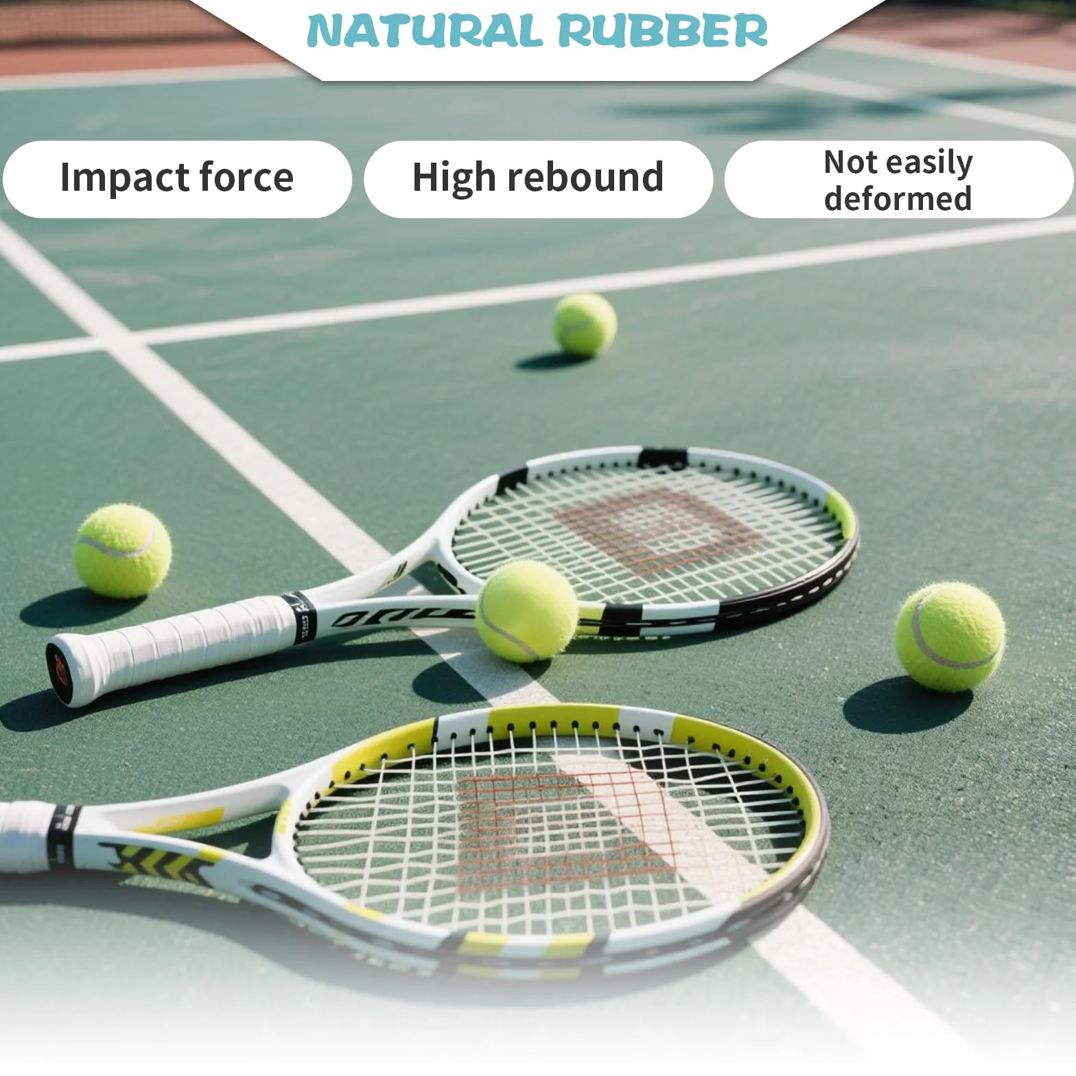 Balles de Tennis pour Chien, 12 Pièces, Balles de Tennis Récréatives pour Débutants