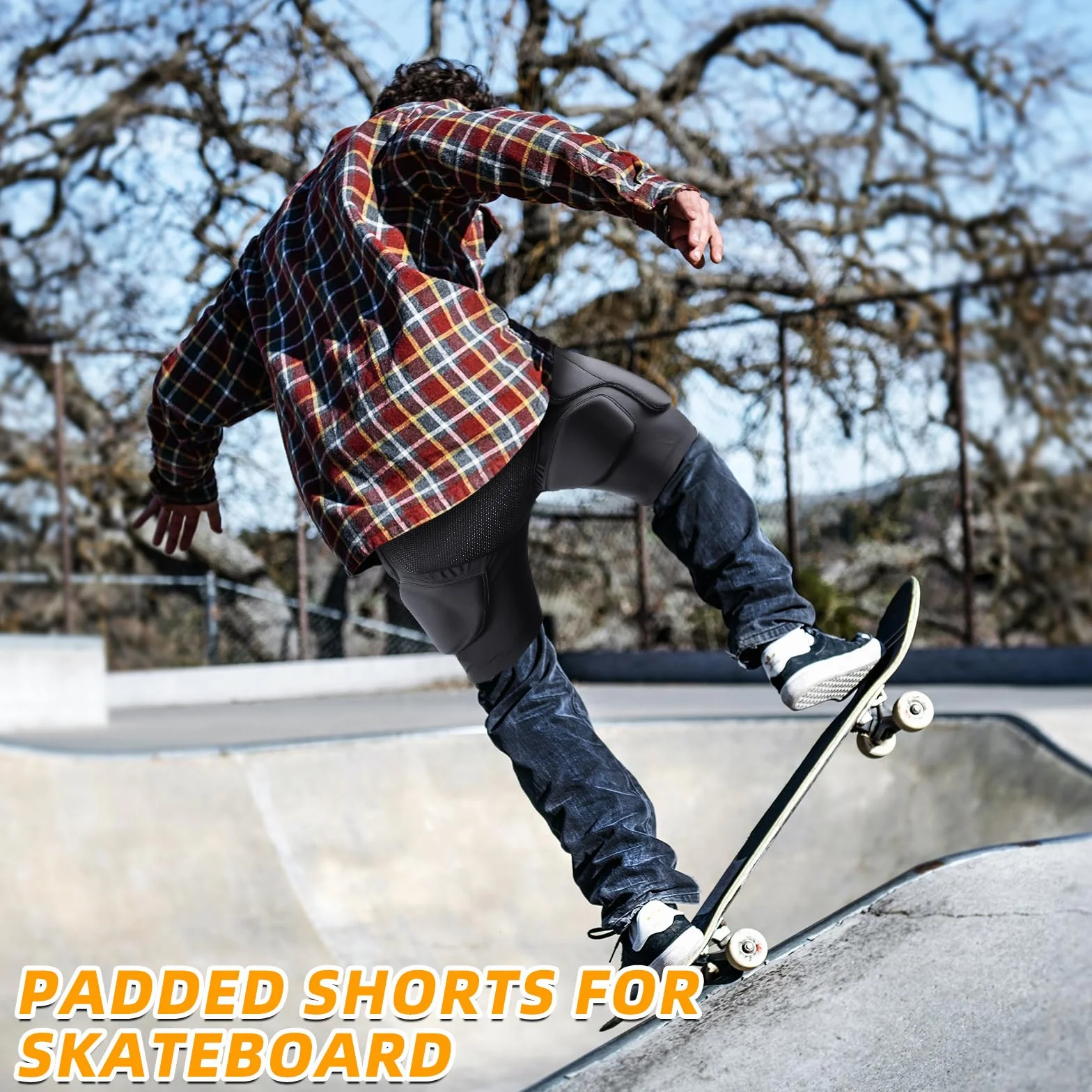 Cienfy Short de Protection 3D rembourré en EVA pour Ski Patinage Snowboard Skateboard