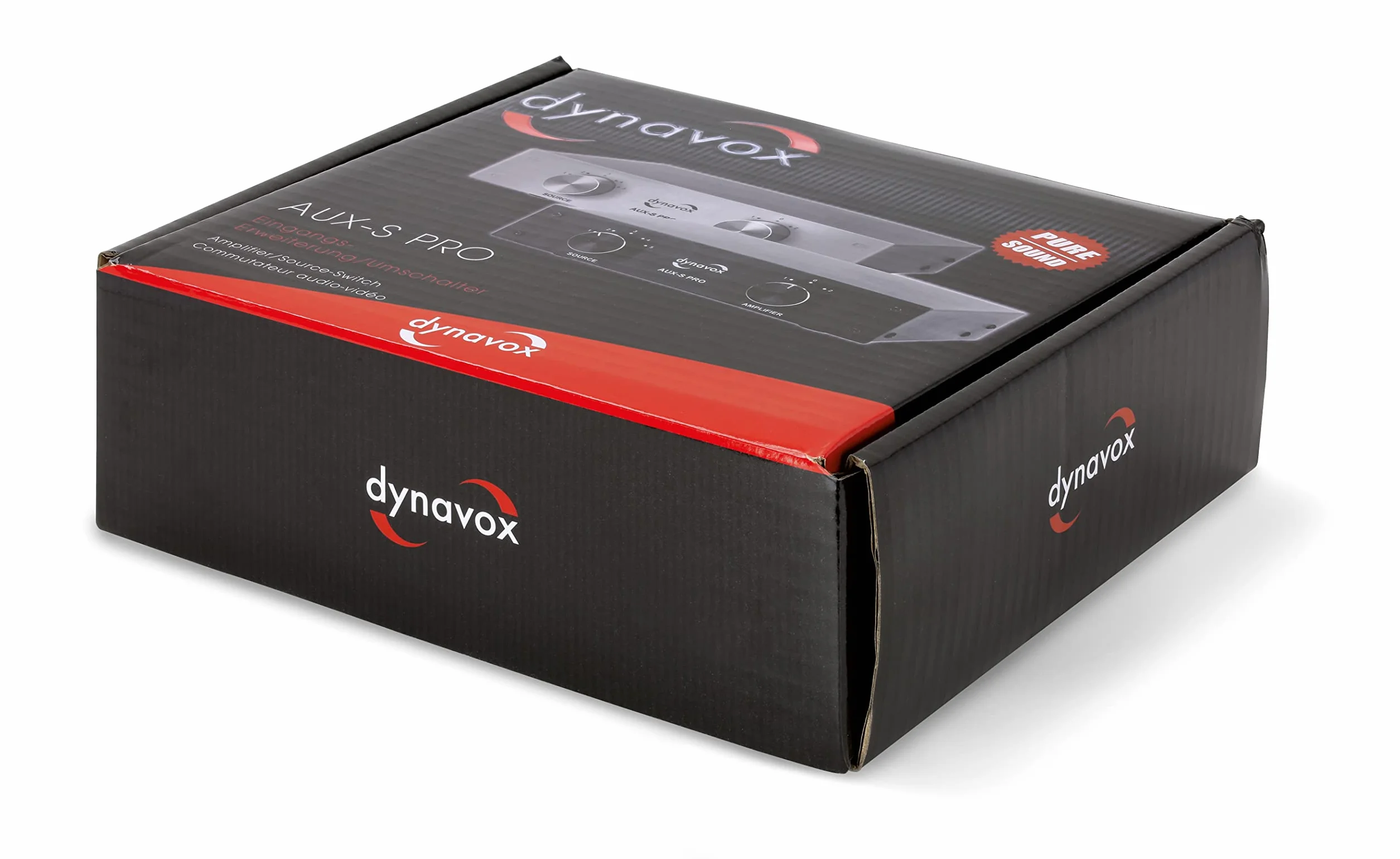 Dynavox AUX-S Pro Commutateur Audio 5 Entrées 2 Sorties Stéréo Surround Noir