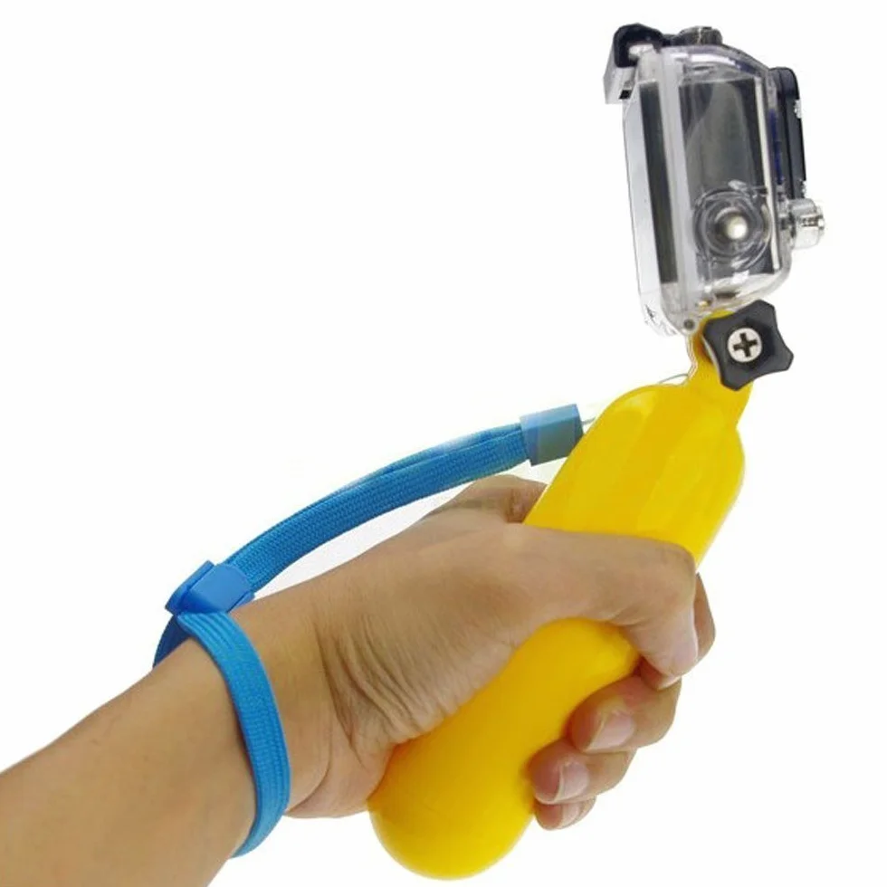 Bâton de plongée étanche et Flottant, support de caméra REY pour GoPro, DJI OSMO, INSTA 360, SJ4000, SJ7000 et Xiaomi Bobber Surf, jaune, USB-C