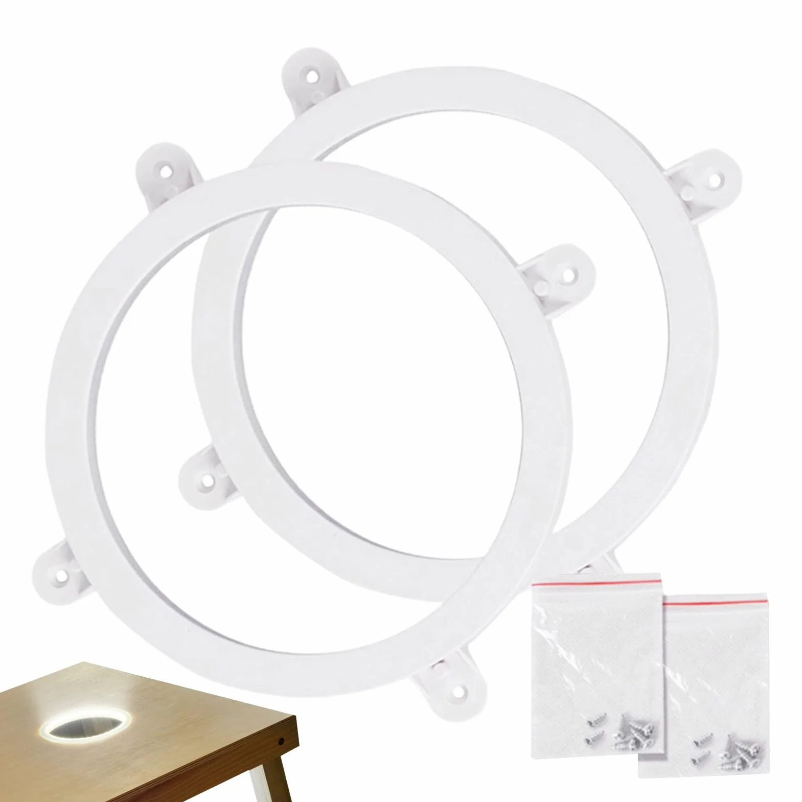 Anneaux de reproduction LED étanches Éclairage pour ensemble de cornhole robuste durable