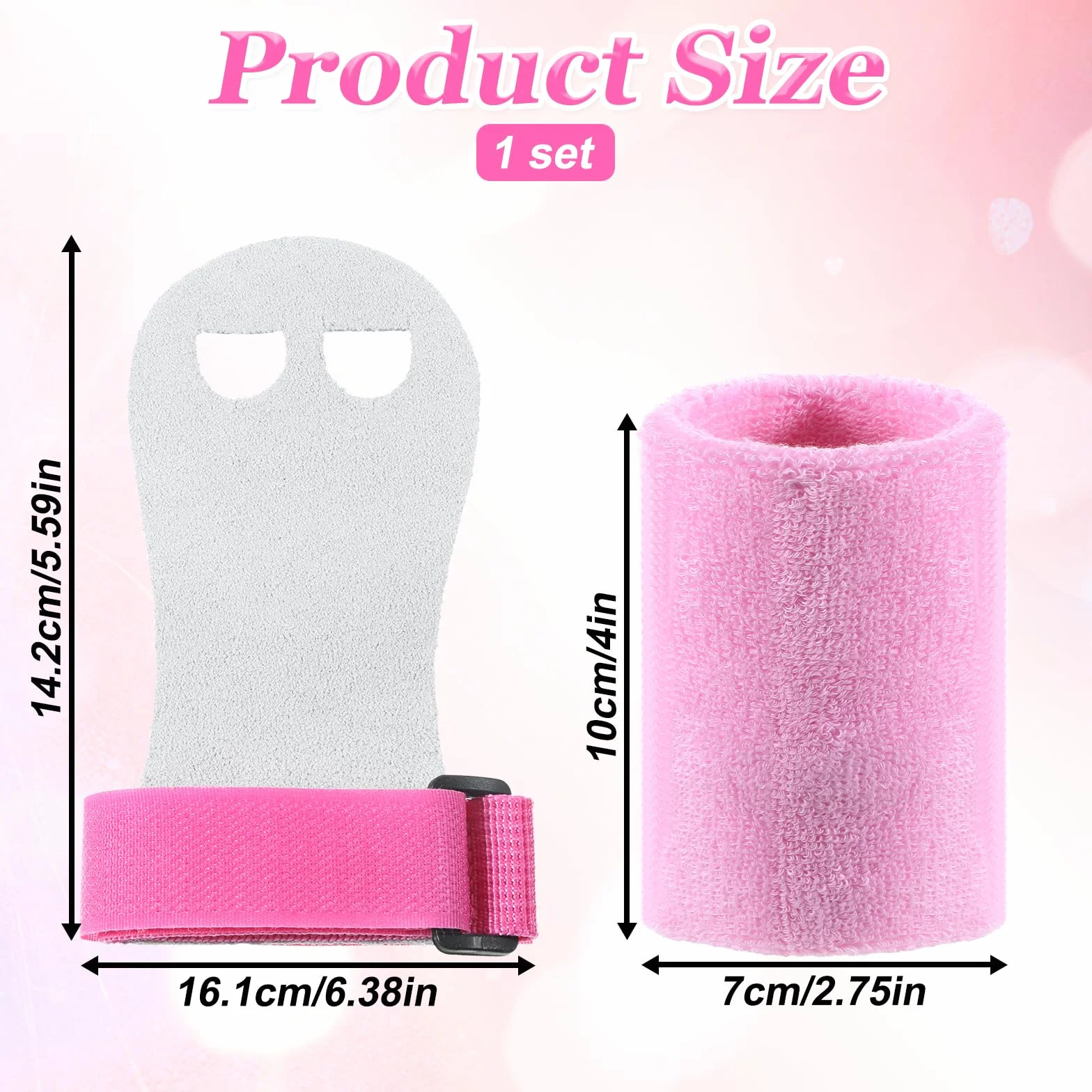 Ensemble de poignées et bandeaux de gymnastique pour filles - Gants, protection paume, support poignet