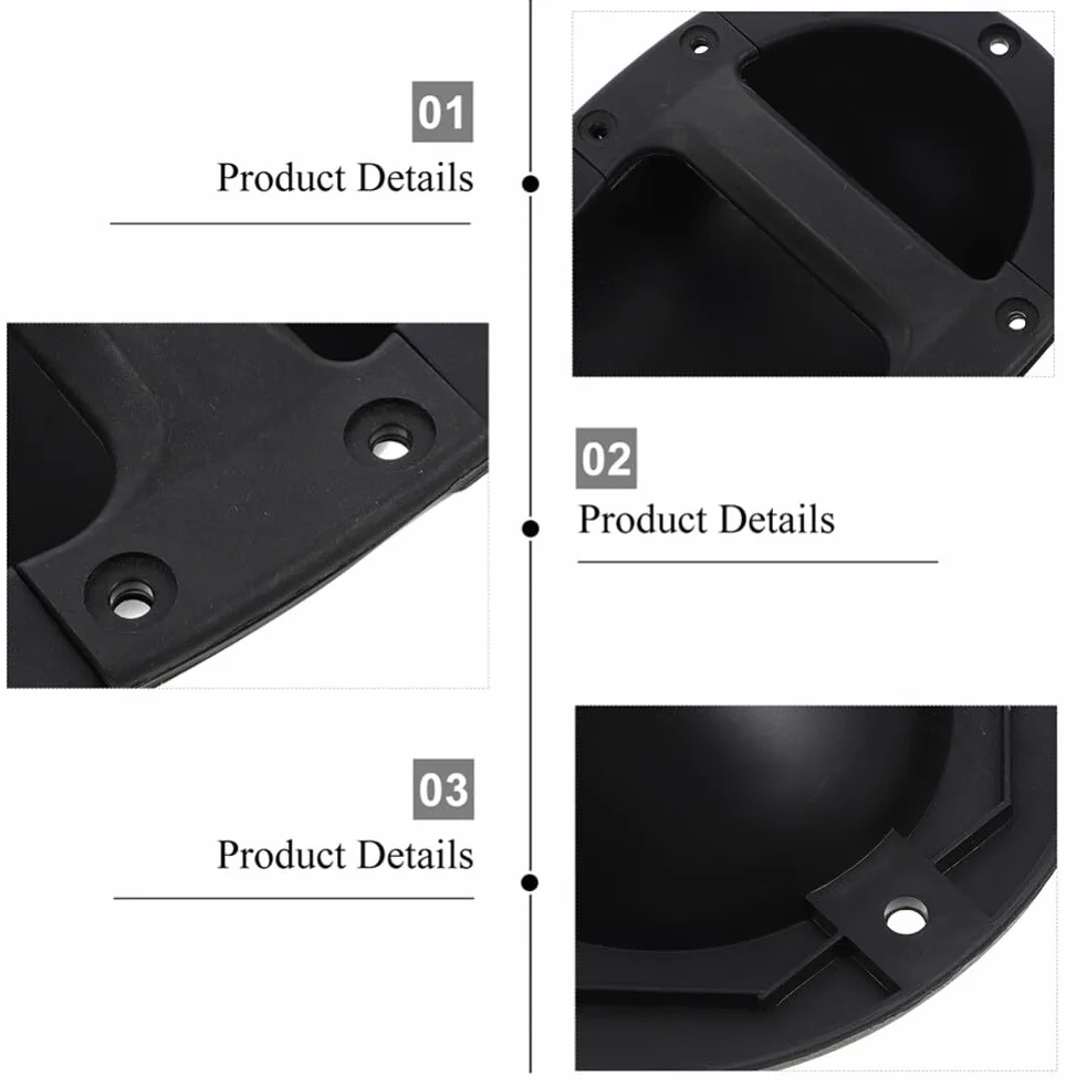 Artibetter Poignée de Remplacement pour Amplificateur en Abs Noir, Lot de 4 Pièces, Robuste et Pratique, pour Haut-Parleur et Usage sur Scène