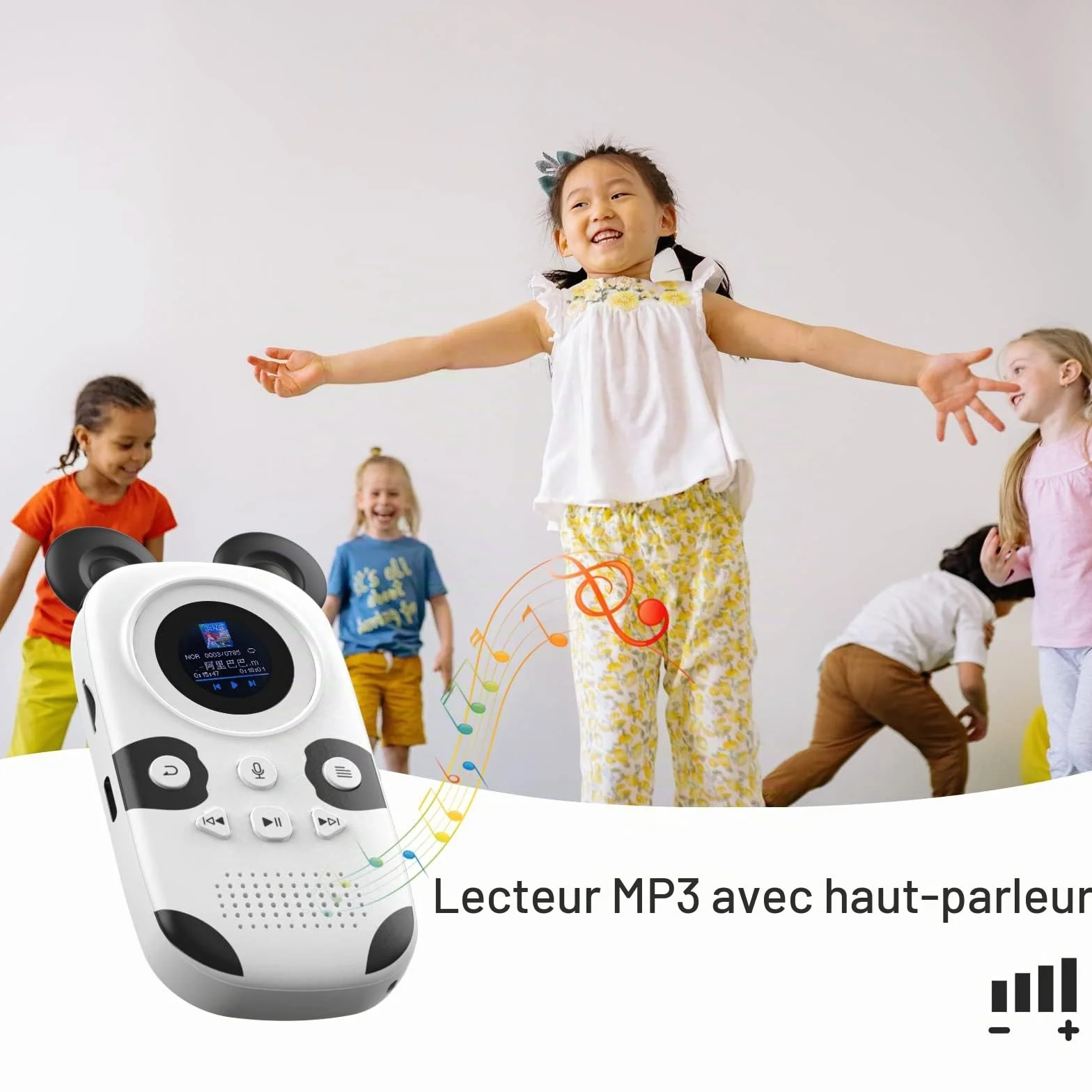 Lecteur MP3 Enfants Bluetooth 5.0 64GB Radio FM Réveil Enregistrement