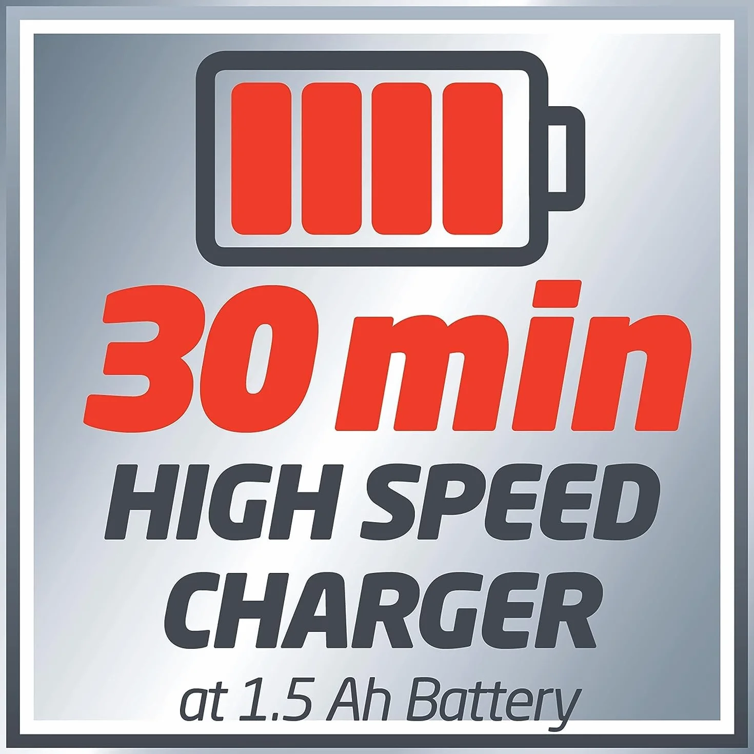 Einhell Chargeur Rapide Power X-Change (18V, Lithium-ION, 200-260V, 50-60 Hz, Charge Rapide 4 A, contrôle de la Batterie pour Un processus de Charge Optimal)
