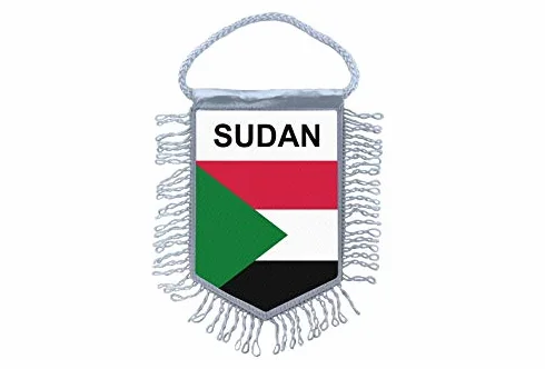 Fanion Mini Drapeau Soudan Soudanais Décoration Voiture Akachafactory
