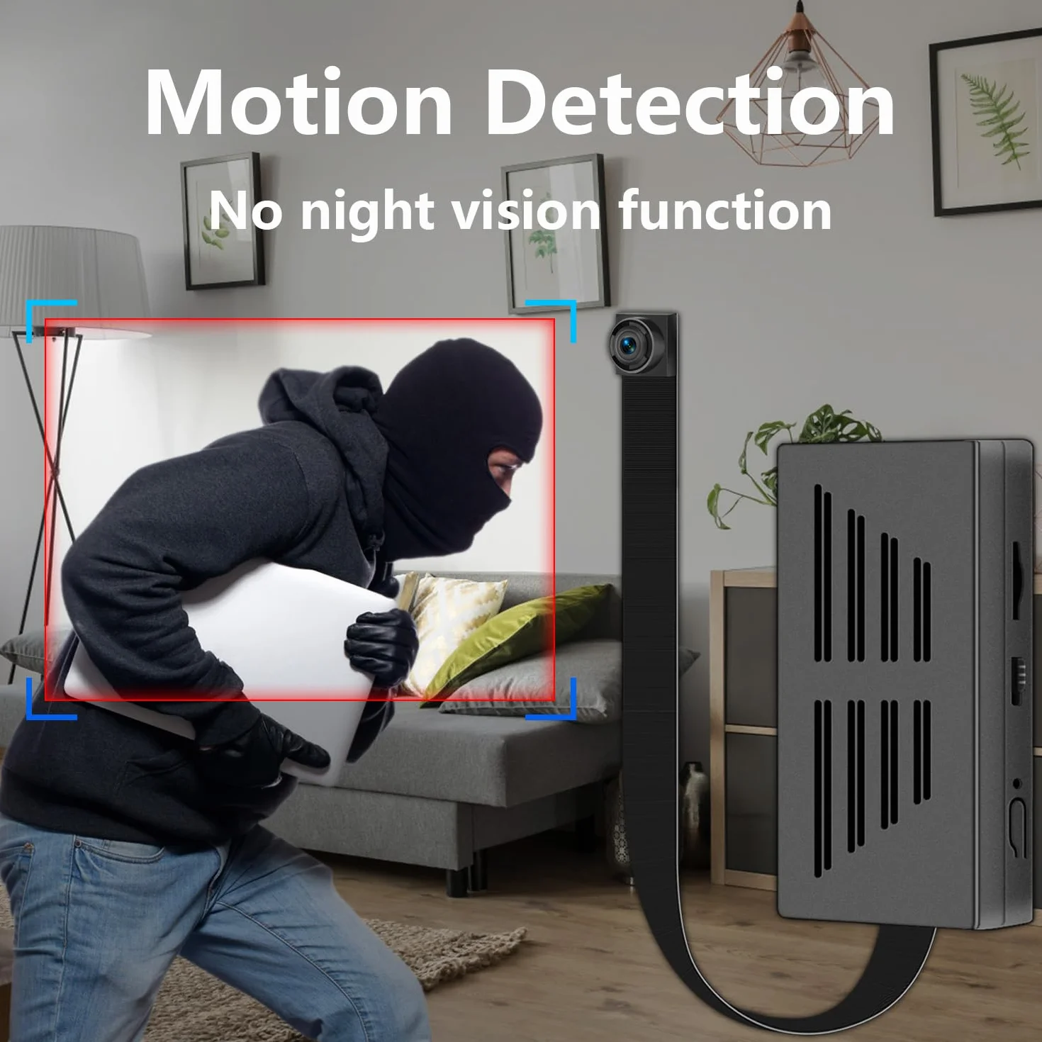 Caméra Espion Mini caméra HD 1080P Portable Caméra Cachée avec Ddétecteur de Mouvement pour la Surveillance Complète à l'intérieur et à l'extérieur