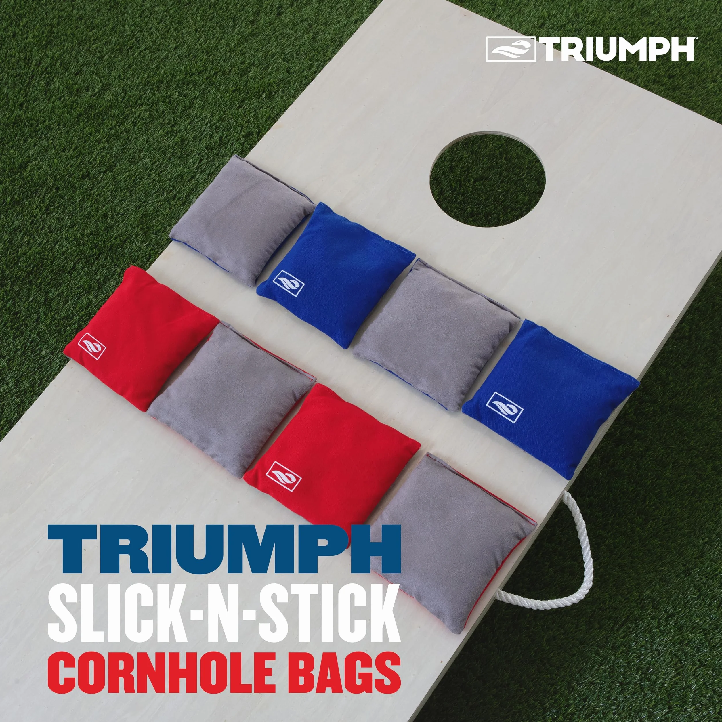 Triumph Sacs de Cornhole patriotiques 8 Sacs Tissu Canard Bac de Rangement 473,6 g