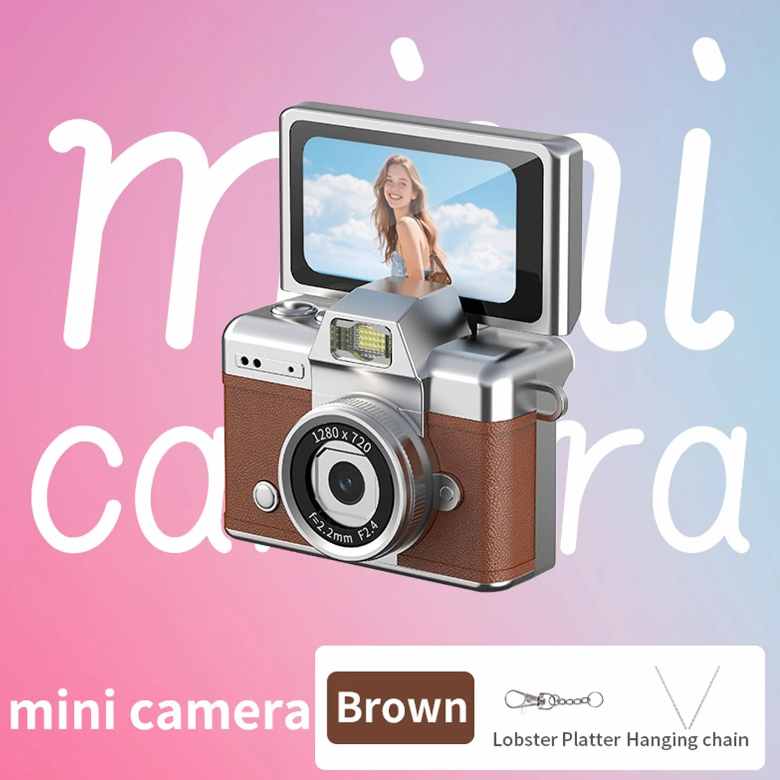 Tangxi Caméra Porte-clés, écran LCD Rabattable de 1,47 Pouces 1080P 48MP, Mini Caméscope Numérique Ultra Clair, Lampe de Poche Intégrée, Enregistreur Vidéo Portable pour la Reconn