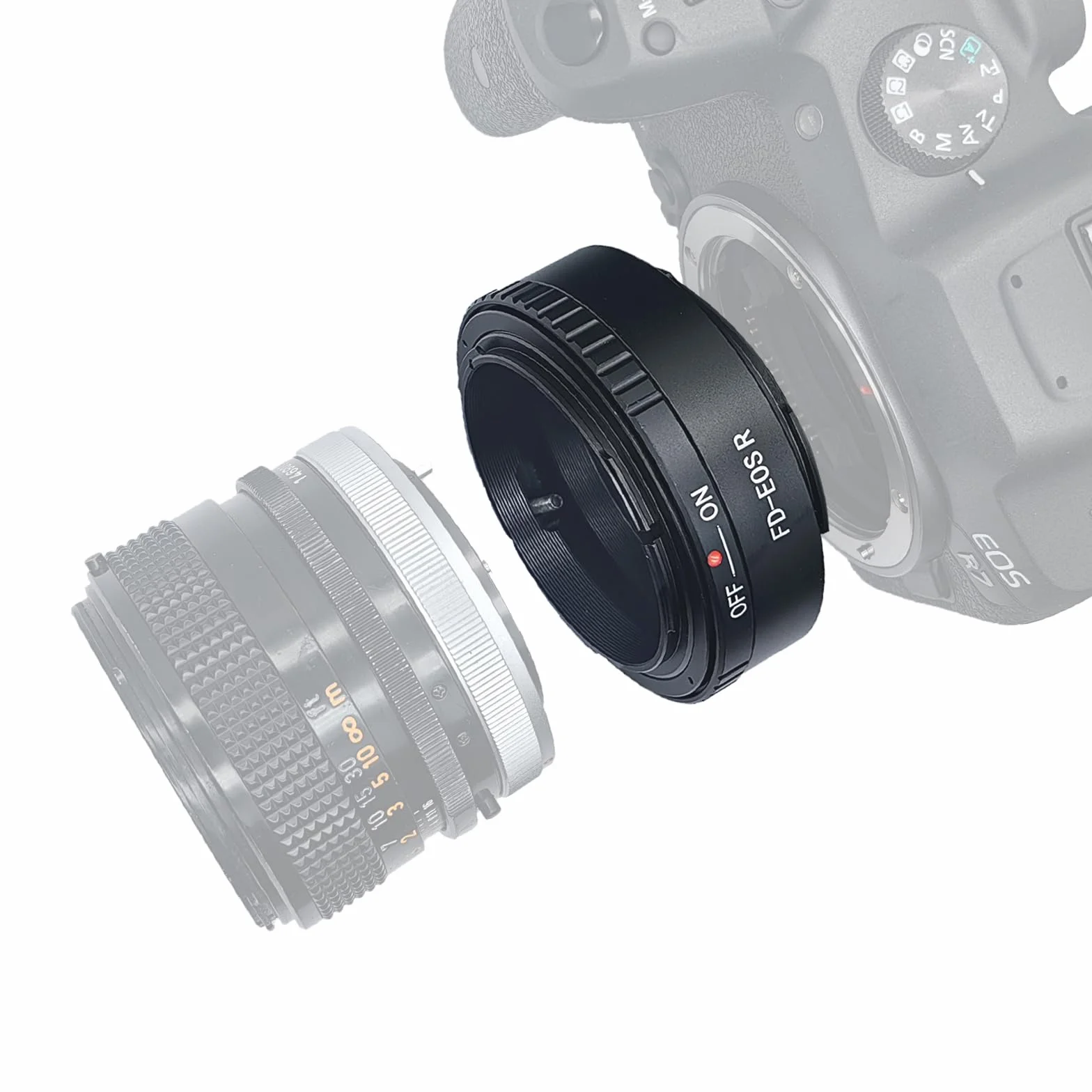 FD-EF R Bague d'adaptation pour Objectif FD/FL Compatible avec Appareil Photo EF R-Mount EF RF RP, FD to EFS R