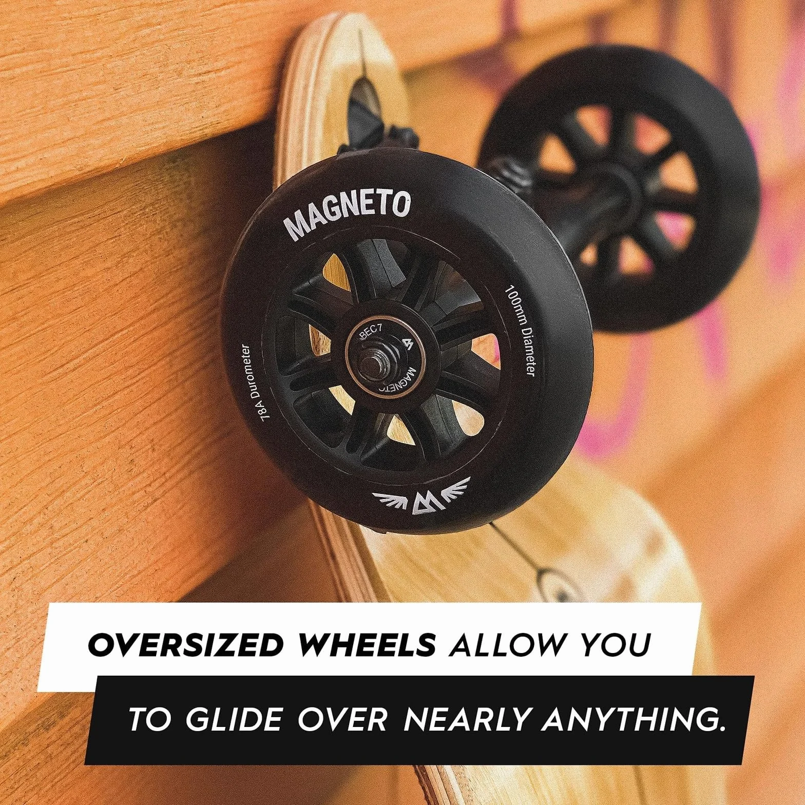 Longboard Bambou Noyau Dur Érable Roues 100 mm Glider Collection