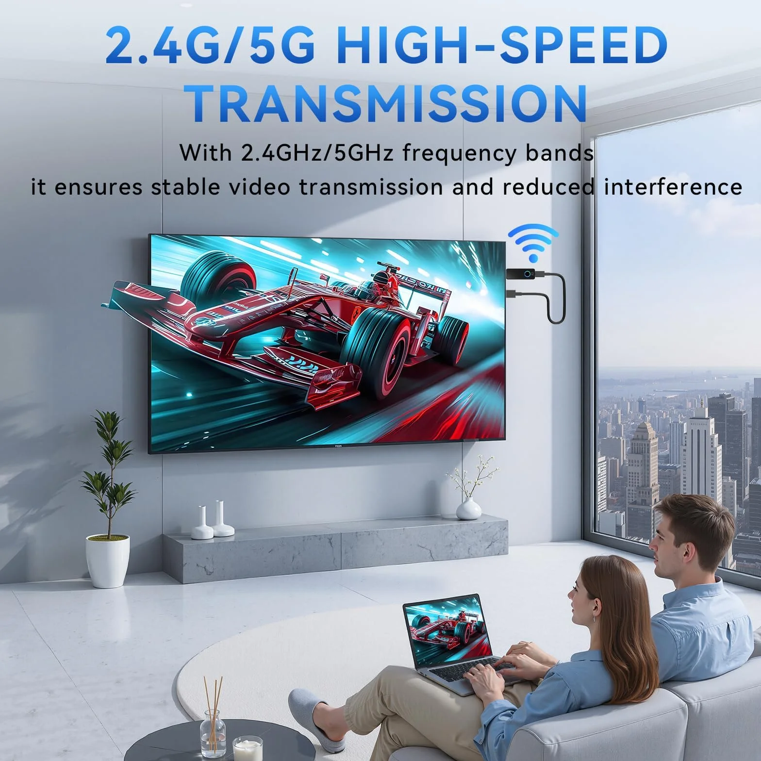 4K Bezprzewodowy Dongle HDMI, Airplay, Miracast, DLNA, Google Casting, 5GHz WiFi