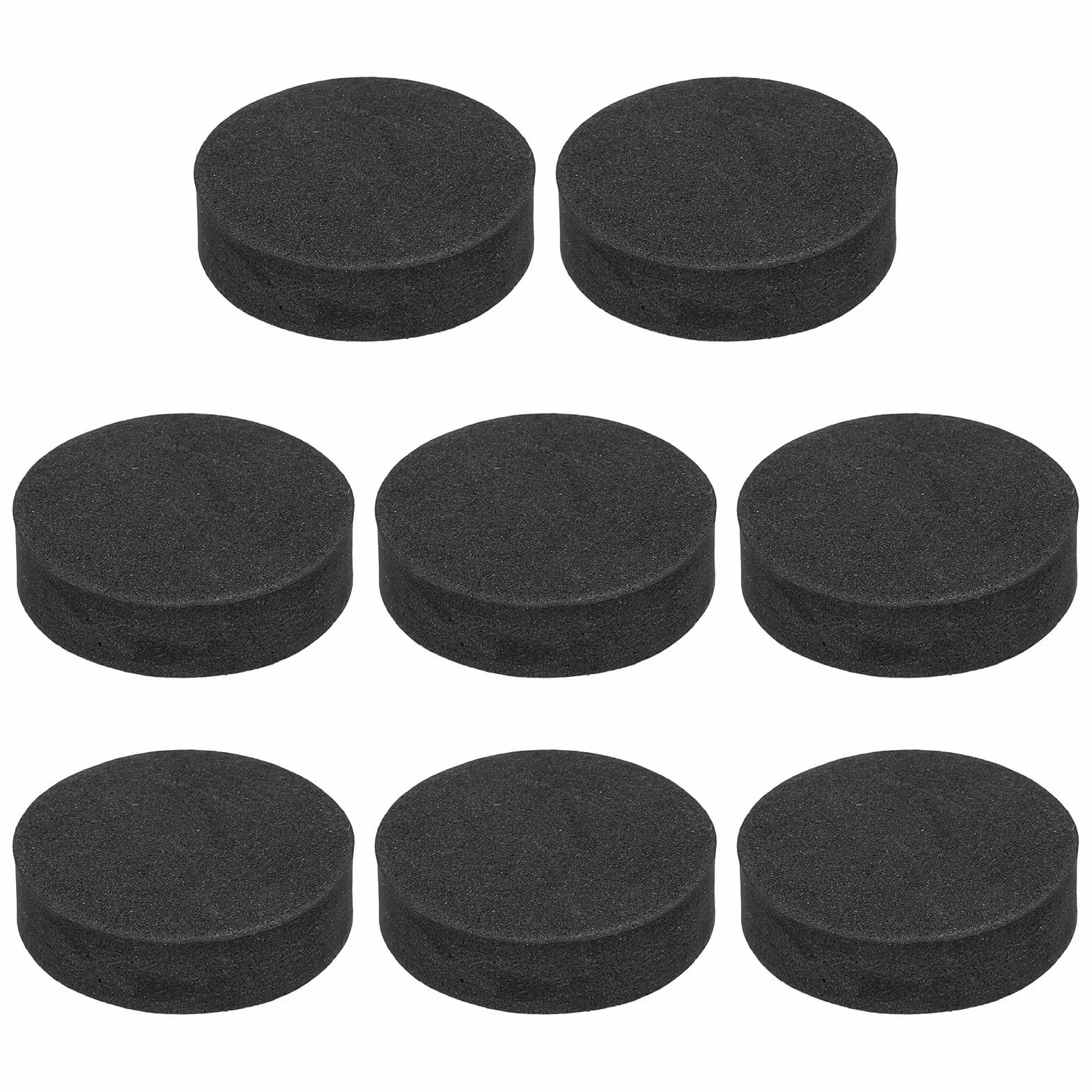 QUARKZMAN 8 Pcs Pieds D'Isolation pour Haut-Parleur Unilatéraux, 35mmx10mm Base en Mousse Antidérapante pour Absorption des Chocs Pieds De Support pour Amplificateur, Noir