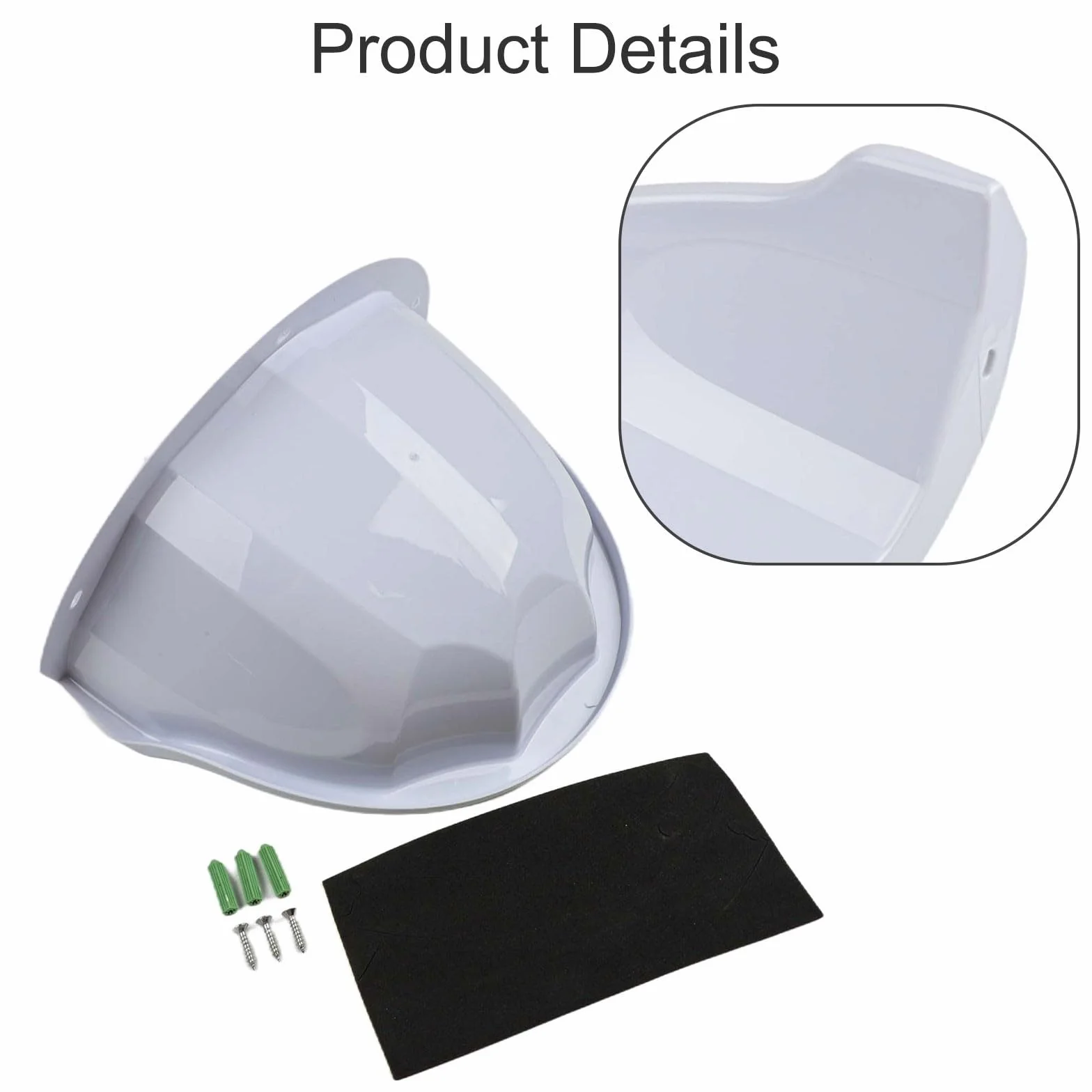 Housse de protection imperméable et résistante aux intempéries en ABS pour caméra de sécurité CCTV Blanc