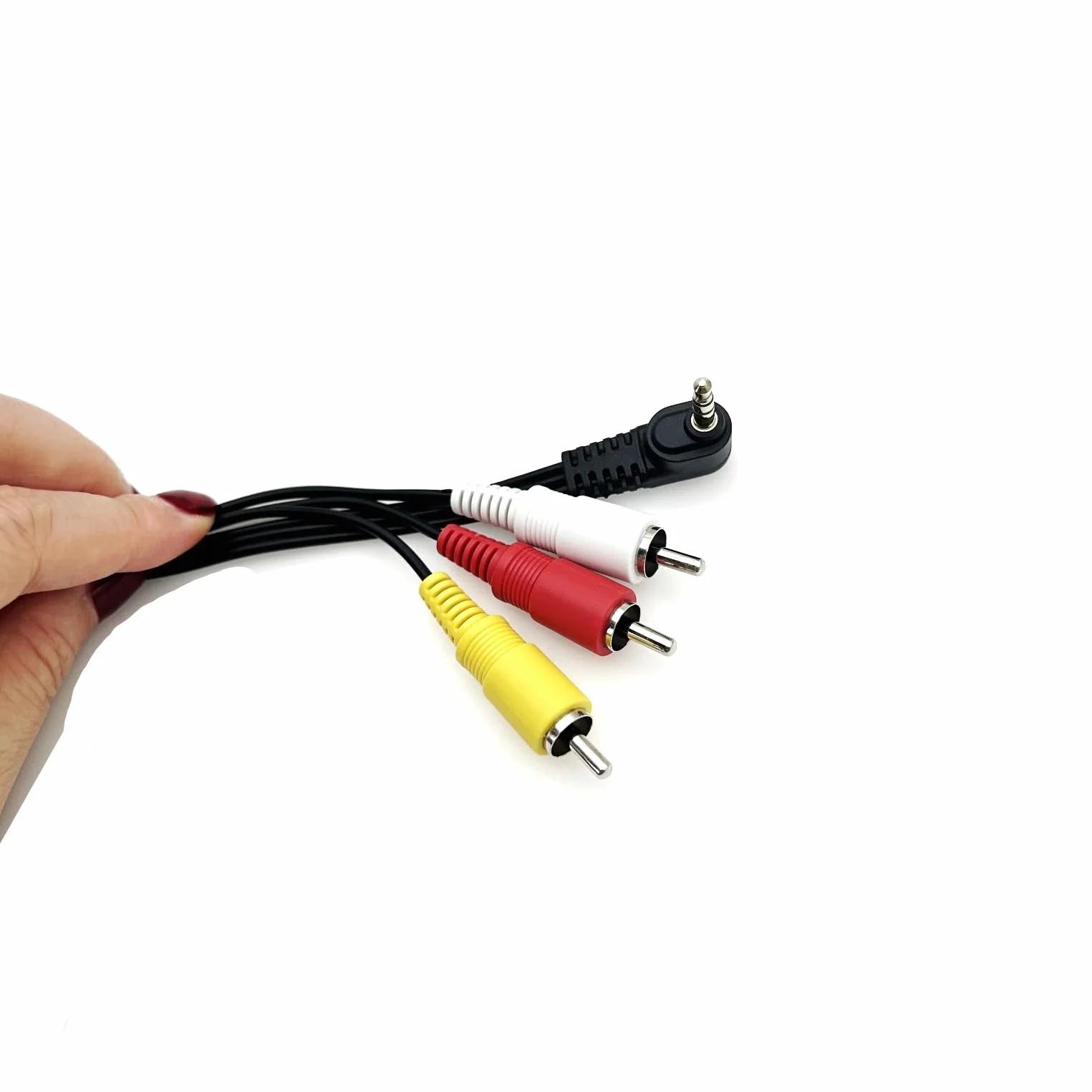 JZK 3.5mm Mâles à 3 RCA mâle câble audio stéréo visuel de remplacement, câble d'entrée vidéo, connecteur vidéo et audio stéréo, câble AV pour caméscopes, téléviseurs, caméras.